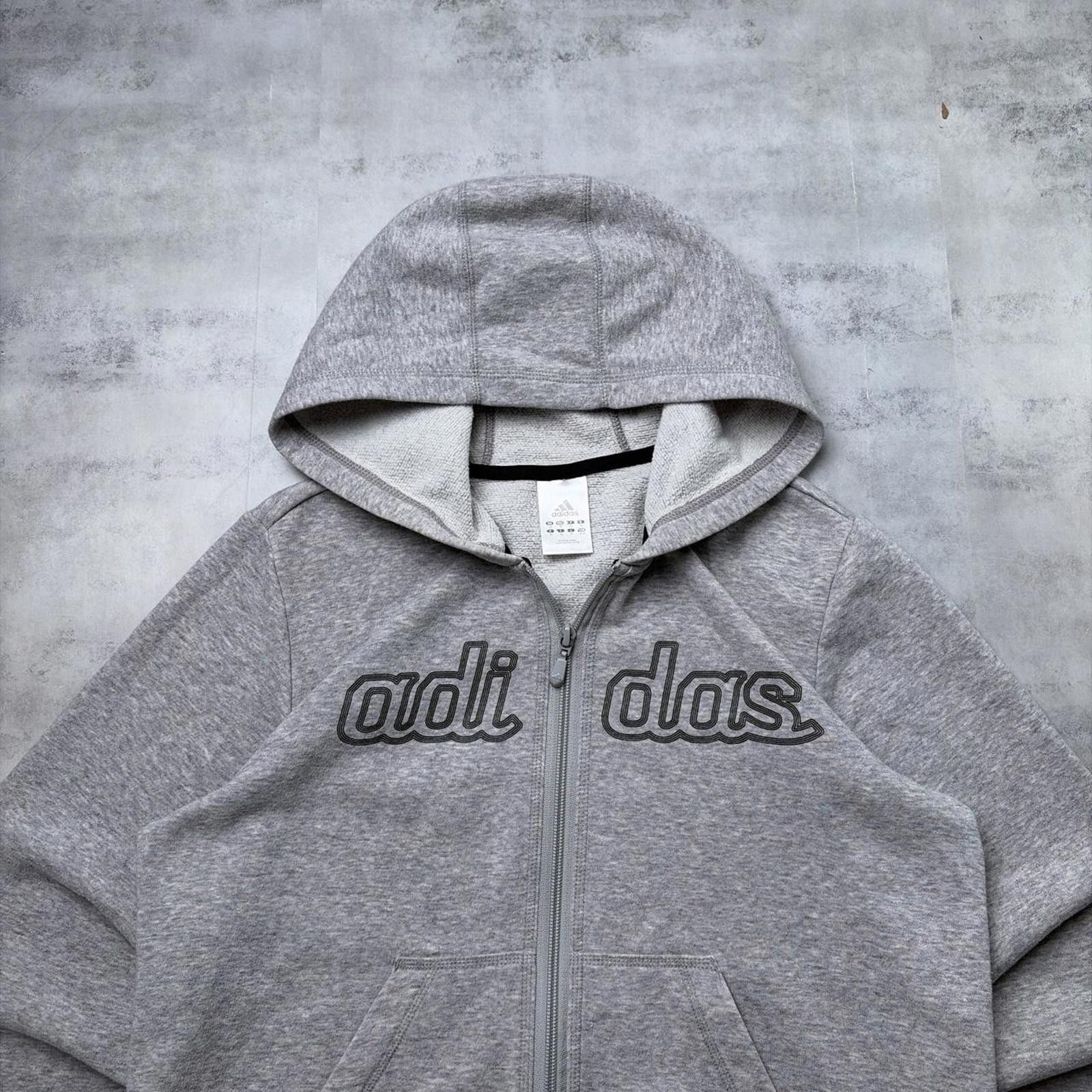 Adidas Y2K Grey Adidas Grunge Skater Zip Up Hoodie Size M / US 6-8 / IT 42-44 - 3 Thumbnail