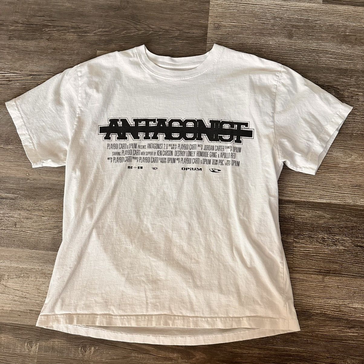 Playboi Carti Playboi Carti antagonist 2.0 00 white tour tee Size US XL / EU 56 / 4 - 1 Thumbnail