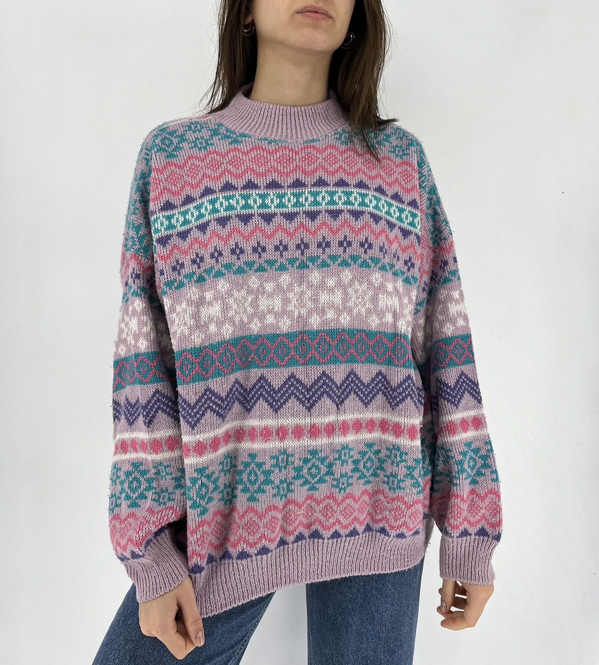 Vintage Vintage 90s Wool Sweater Oversize Made in Itali Size M / US 6-8 / IT 42-44 - 1 Thumbnail