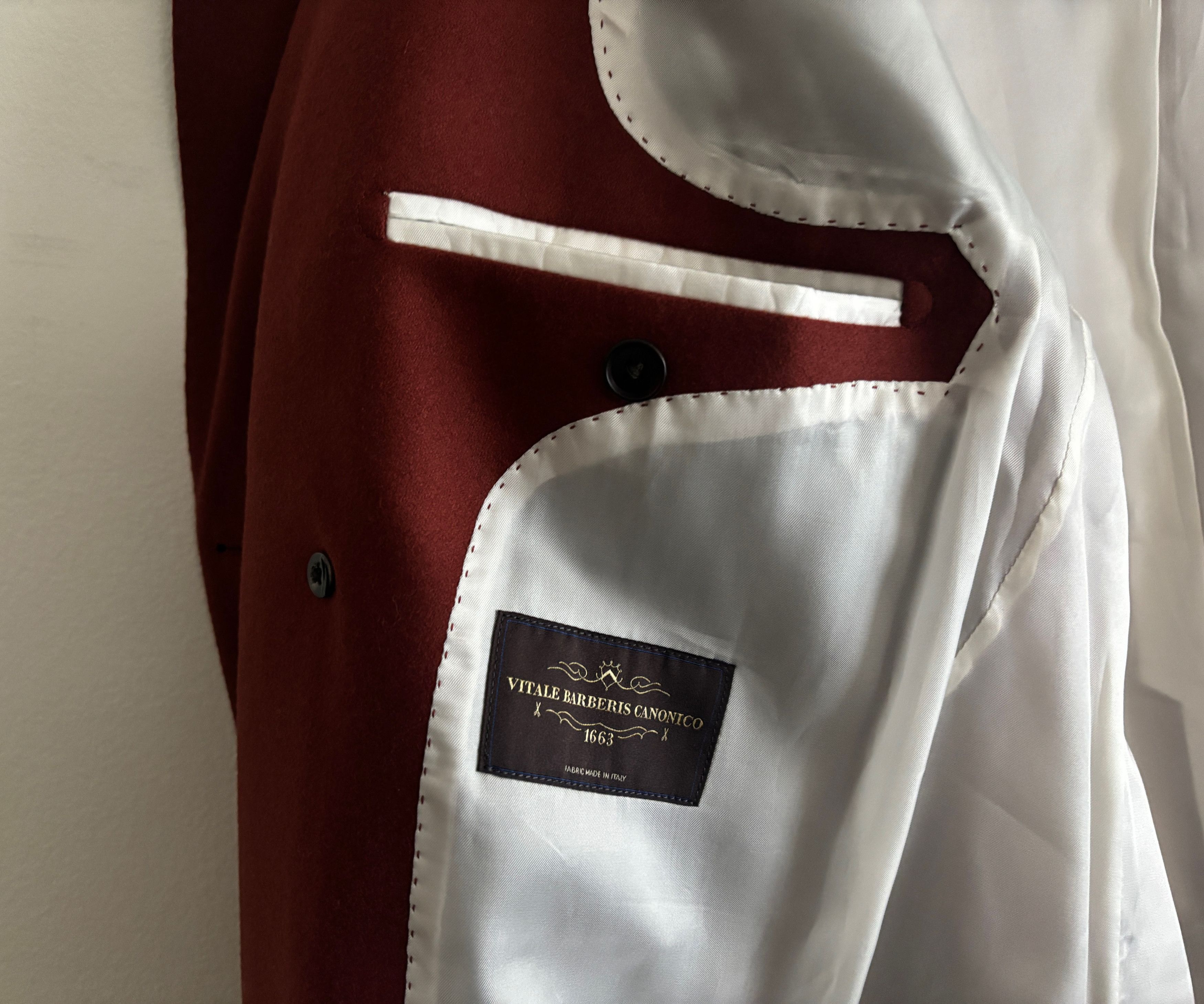 Suitsupply $595 Red Double Breasted Overcoat - Small/Medium Size US M / EU 48-50 / 2 - 11 Thumbnail