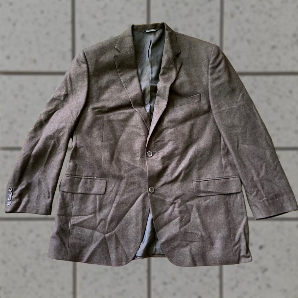 Jack Victor Jack Victor Jacket Mens 46 Brown Blazer Size 46L Long Wool Silk Button Sport Coat Size 46R - 1 Thumbnail