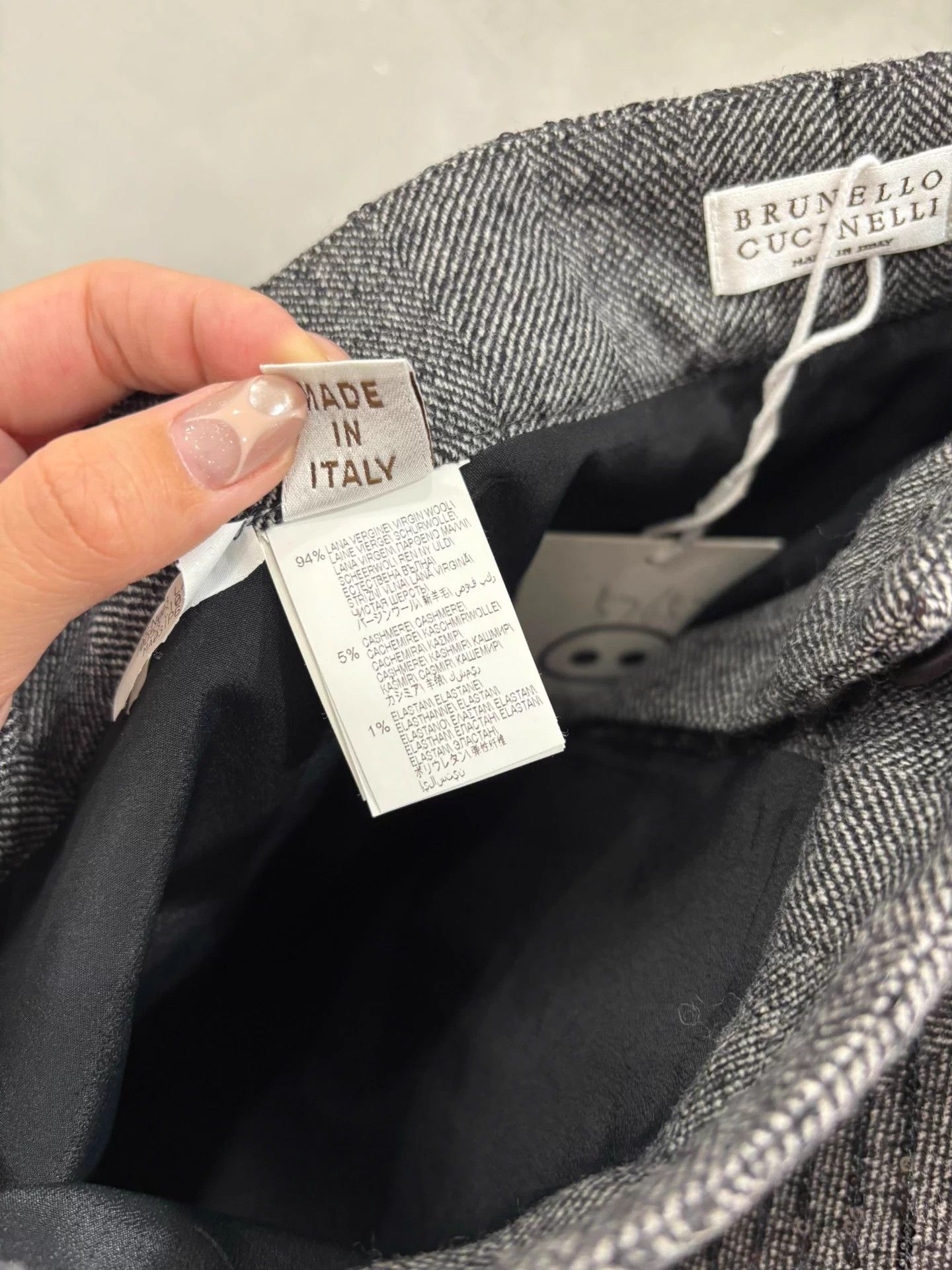 Brunello Cucinelli Brunello Cucinelli Dark Gray Sequin Wool-Cashmere 38 Unworn Size 28" / US 6 / IT 42 - 5 Thumbnail