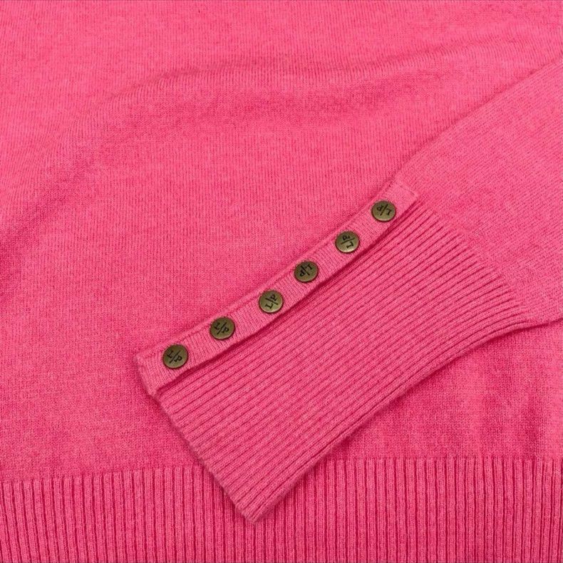 Ermenegildo Zegna Loro Piana Women's Pink Wool Sweater- Size US M / EU 48-50 / 2 - 5 Thumbnail