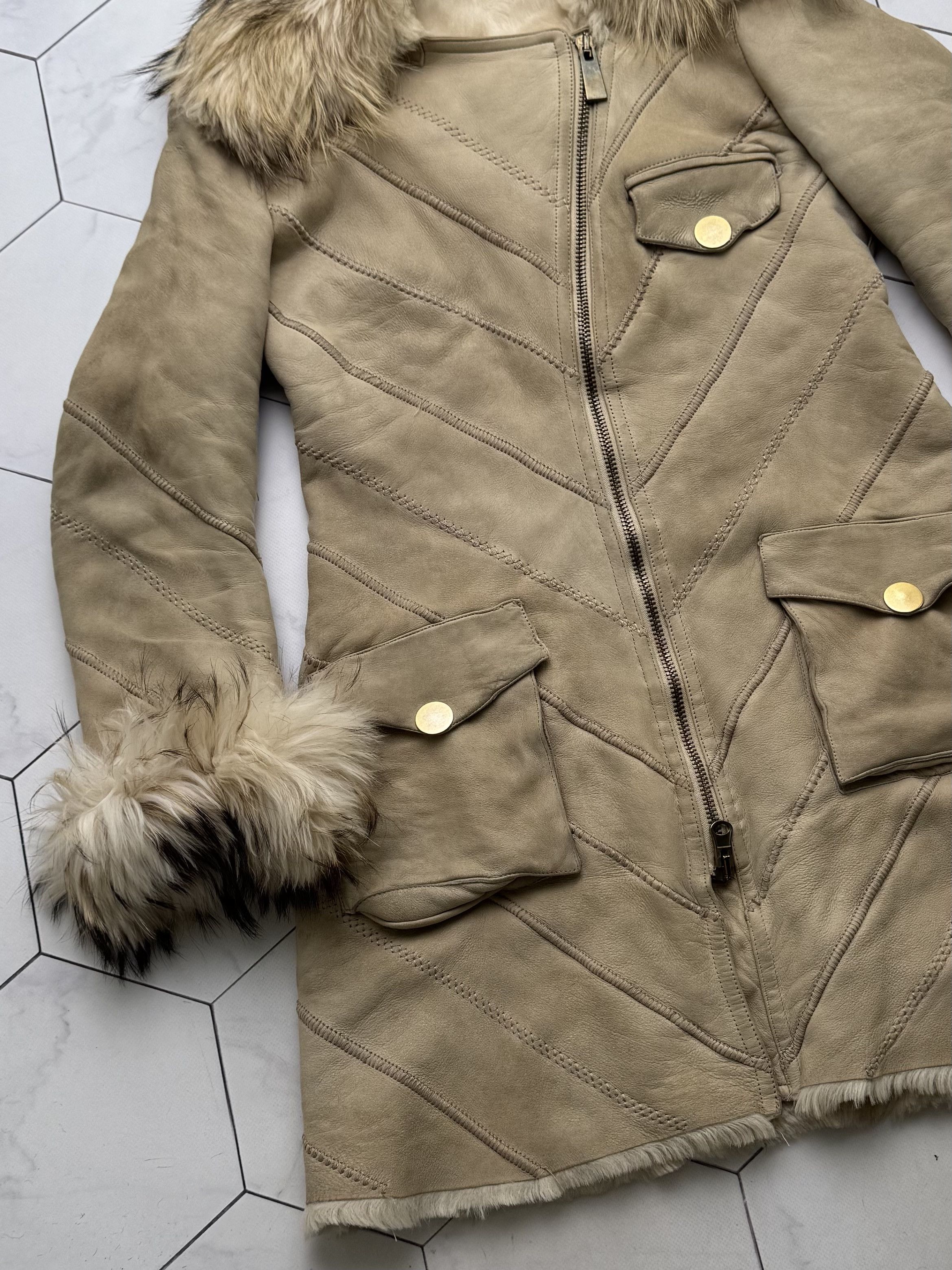 Vintage Vintage Real Sheepskin Coat Shearling Hooded Leather Coat Size M / US 6-8 / IT 42-44 - 7 Thumbnail