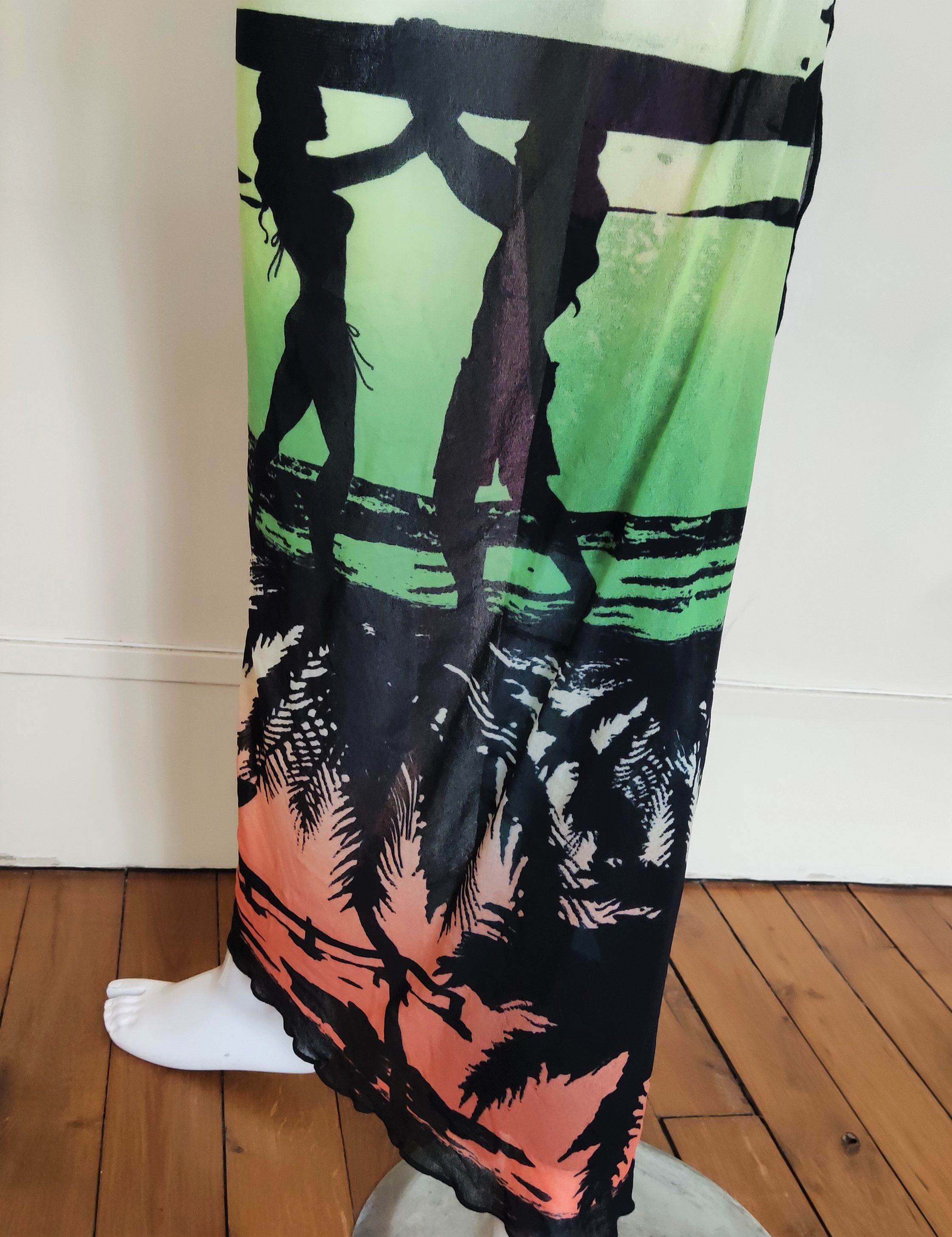 Jean Paul Gaultier Jean Paul Gaultier Tropical Beach Mesh Maxi Pareo Dress Size M / US 6-8 / IT 42-44 - 11 Thumbnail