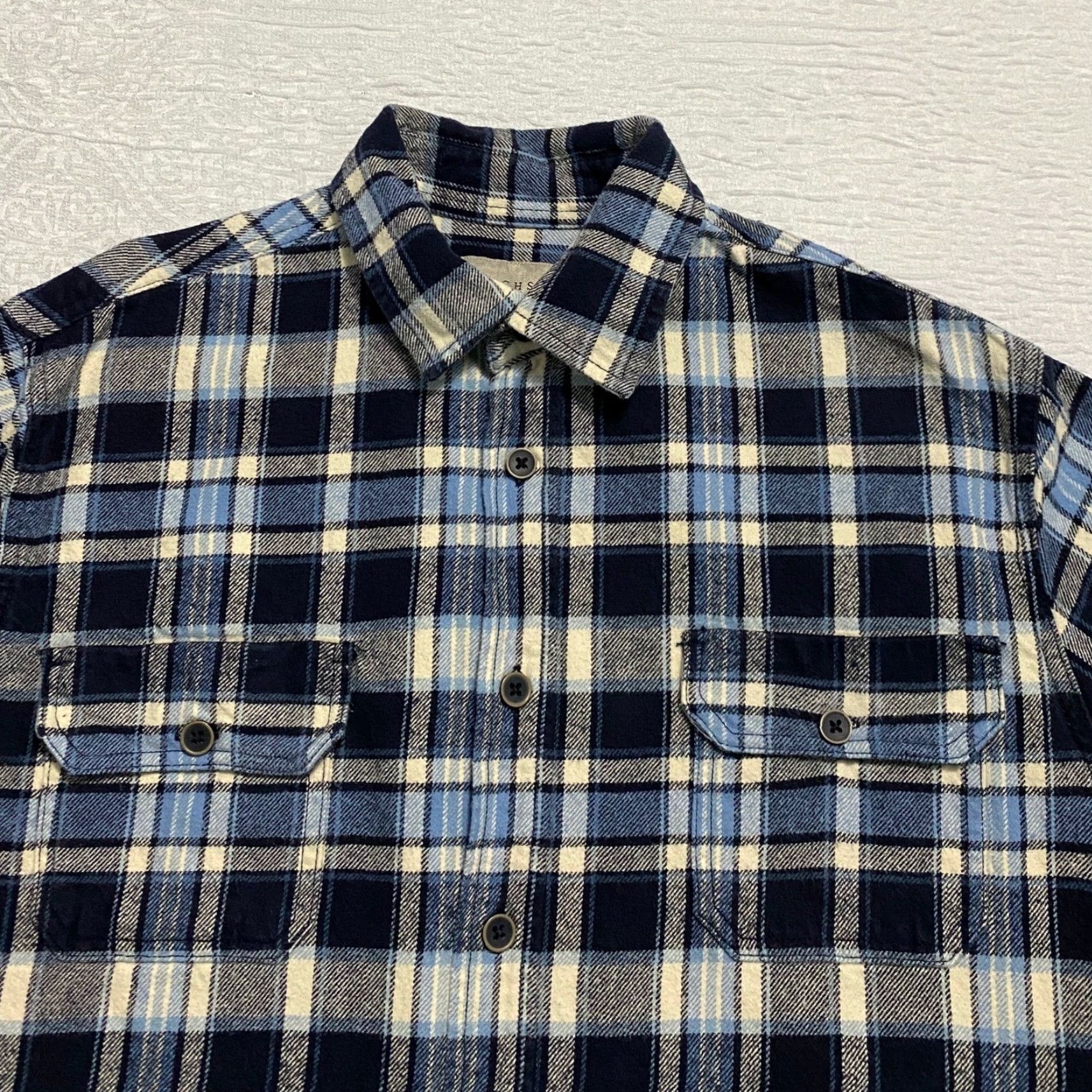 Vintage JACHS Flannel Shirt Button-Up Long Sleeve Blue Plaid Cotton Mens Size L Size US L / EU 52-54 / 3 - 2 Thumbnail