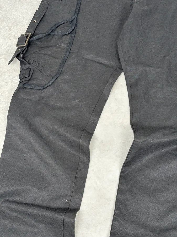 Just Cavalli 2000s Cavalli Black Avant-Garde Cargo Pants Size US 32 / EU 48 - 12 Thumbnail