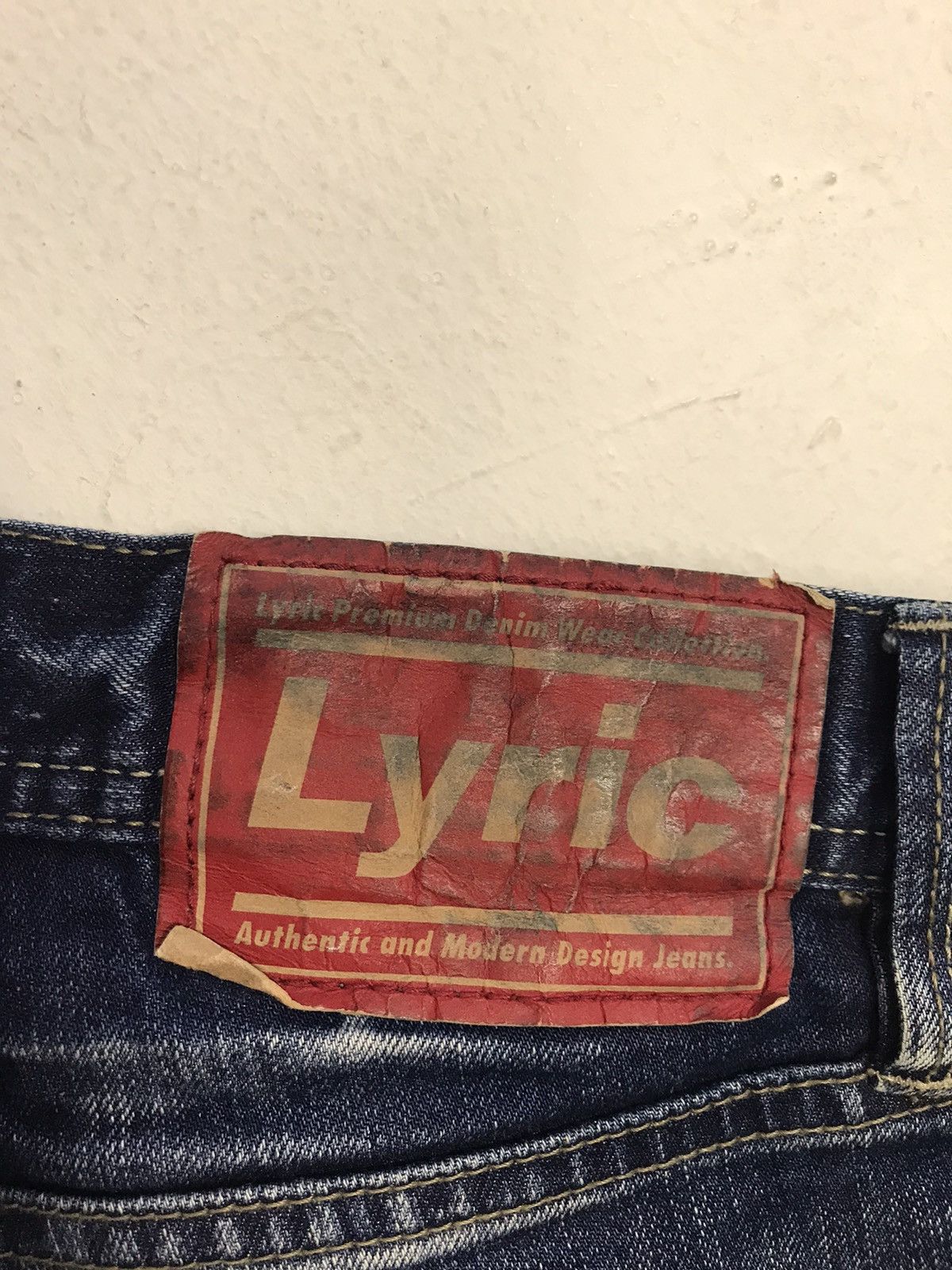 Japanese Brand Hype 90s Lyric Whisker Indigo Denim Straight Cut Size US 33 - 7 Thumbnail