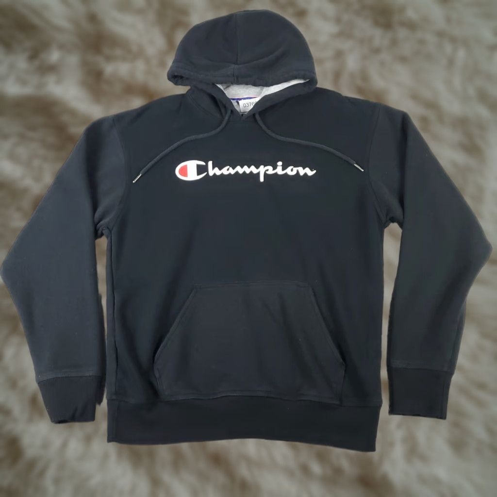 Champion Champion Hoodie Mens Medium Black Pullover Casual Sweatshirt Classic Outdoor Sports Size US M / EU 48-50 / 2 - 1 Thumbnail