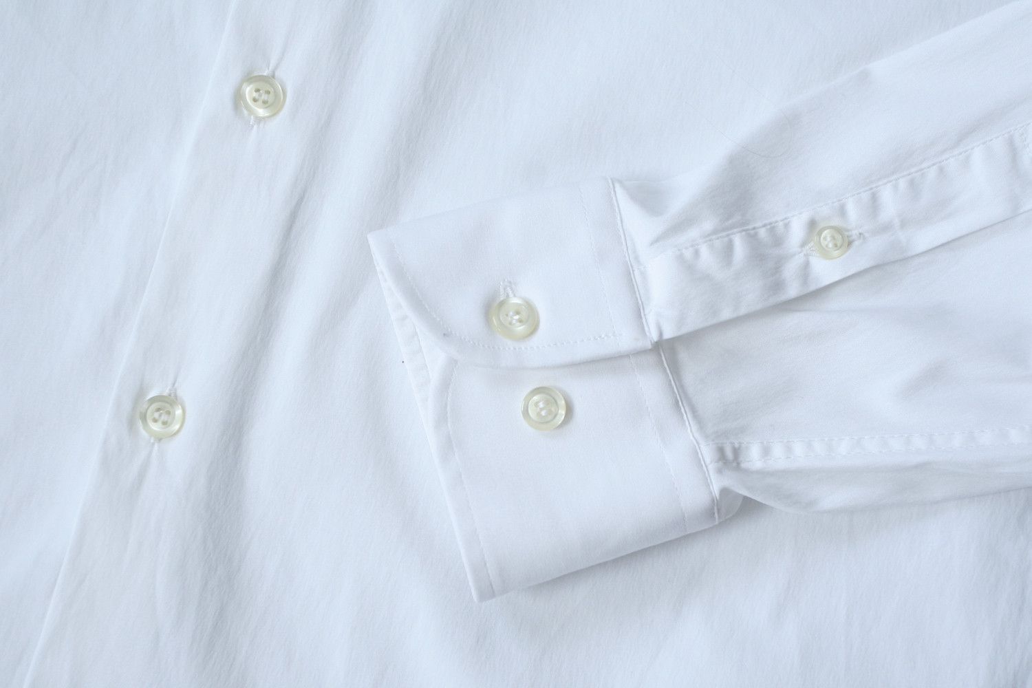 Armani Emporio Armani Italy White Stretch Cotton Shirt Size US M / EU 48-50 / 2 - 3 Thumbnail