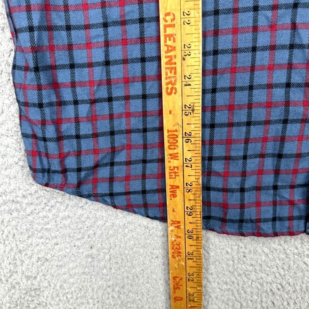 ASH VINTAGE Porter Ash Flannel Shirt Men XL Blue Plaid Cashmere Blend Button Down Pocket NEW Size US XL / EU 56 / 4 - 7 Thumbnail