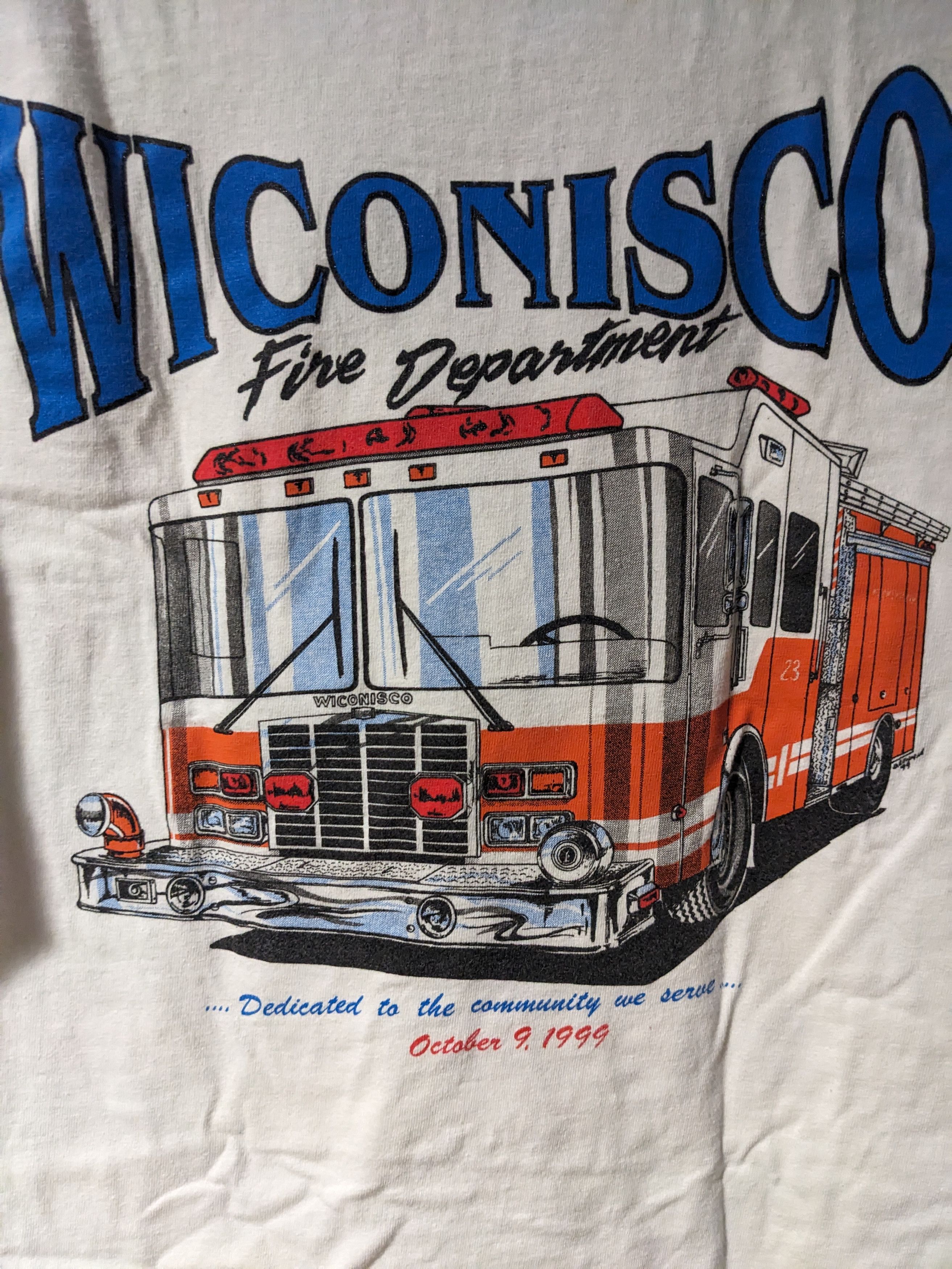 Arts & Science Vintage 1999 Fire Department Truck Wiconisco Medium T-Shirt Size US M / EU 48-50 / 2 - 2 Thumbnail