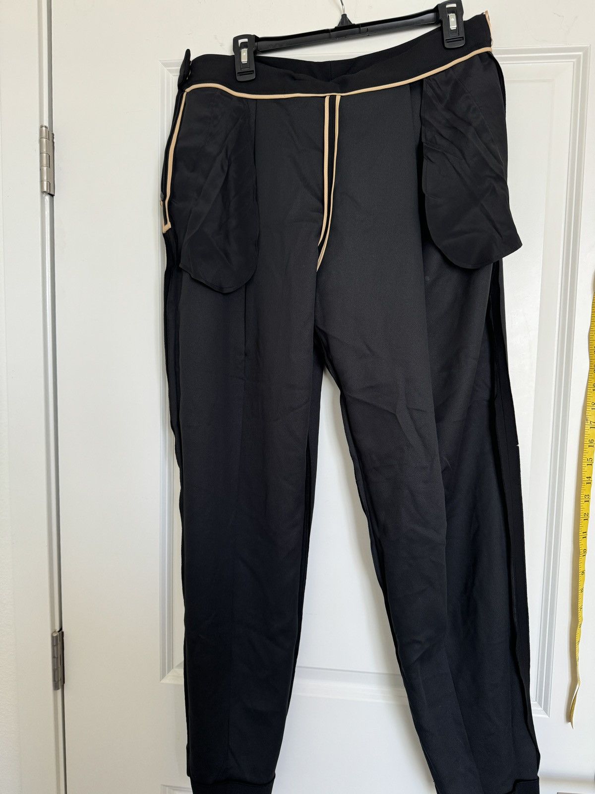 Chloe Chloe Black High Waisted Pants Attached Wrap Tied Belt Size 30" / US 8 / IT 44 - 11 Thumbnail