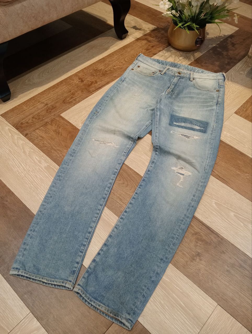 Japan Blue JAPAN BLUE LOT JB2301 LA BREA LIGHT BLUE DENIM JEANS Size US 29 - 3 Thumbnail