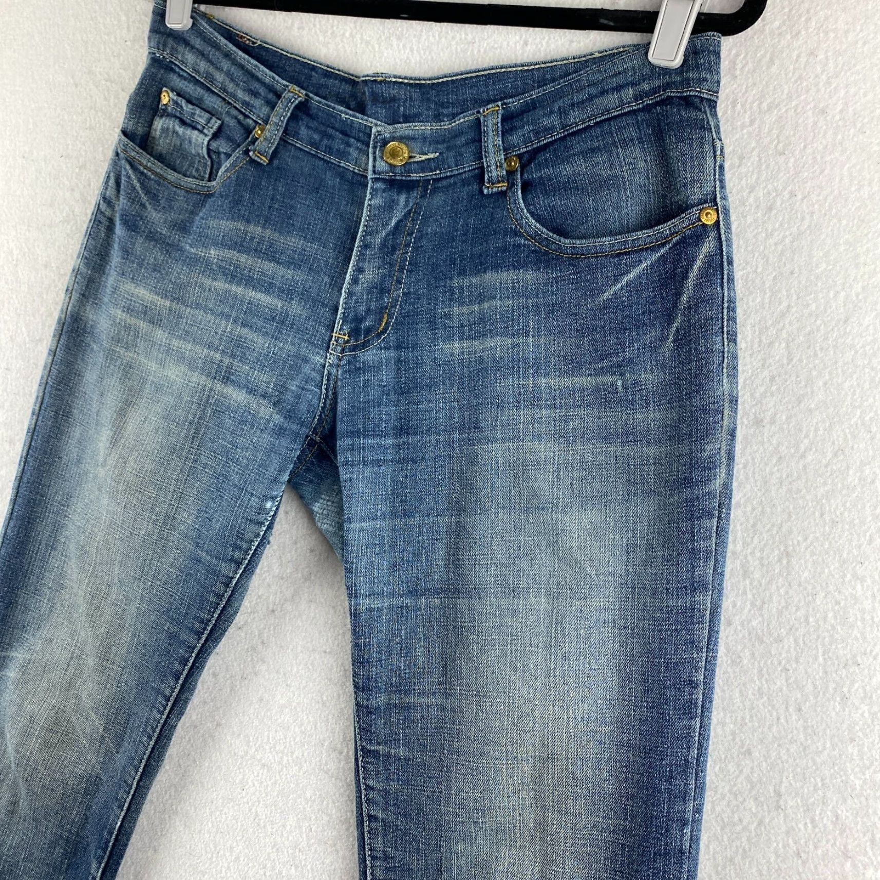 7 For All Mankind 7 For All Mankind Jeans Womens 29 Blue Low-Rise Distressed Rip Denim USA Made Size 29" - 7 Thumbnail