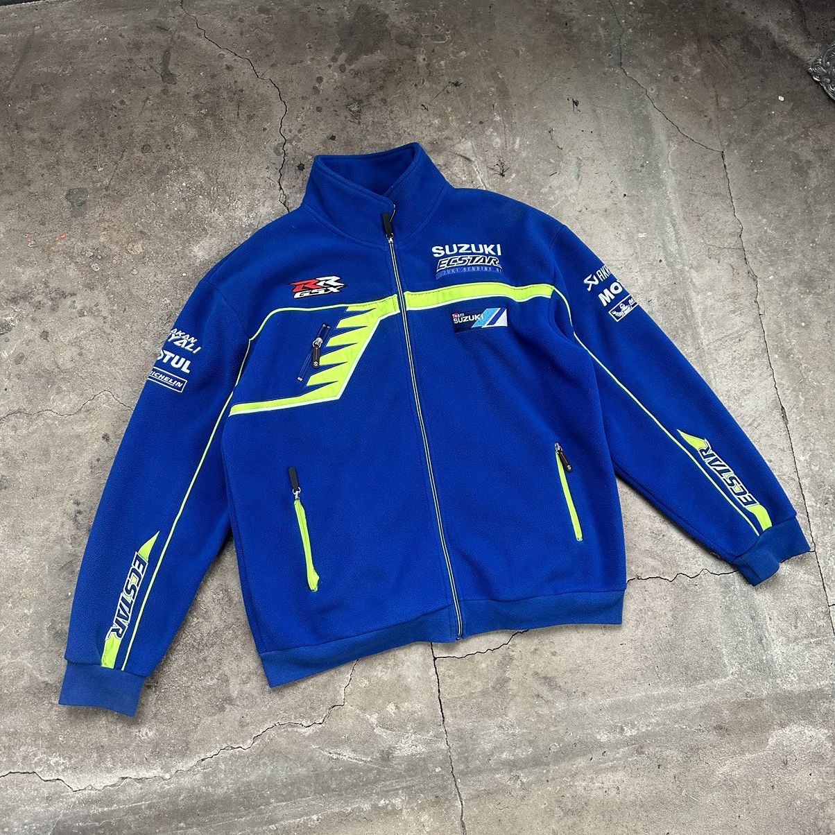 NASCAR Vintage Suzuki Racing Team Japanese Speed Fleece Jacket Size US XL / EU 56 / 4 - 2 Thumbnail