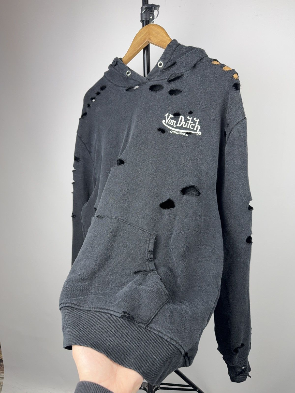 Von Dutch 00s Y2K Von Dutch Distressed Hoodie Y2K Grunge Destroyed Size US L / EU 52-54 / 3 - 6 Thumbnail