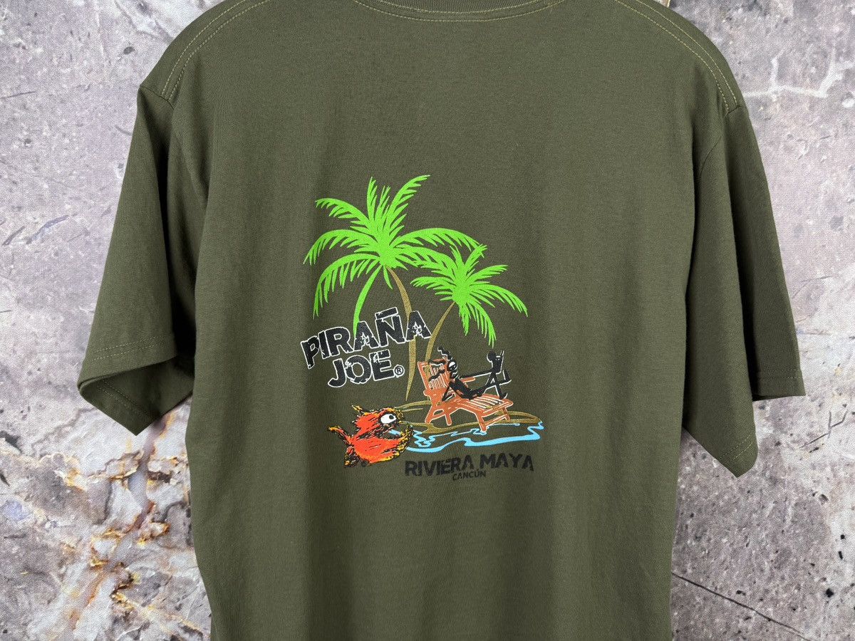 Vintage Pirana Joe Riviera Maya Graphic T-Shirt Tropical Beach Tee Size US L / EU 52-54 / 3 - 12 Thumbnail
