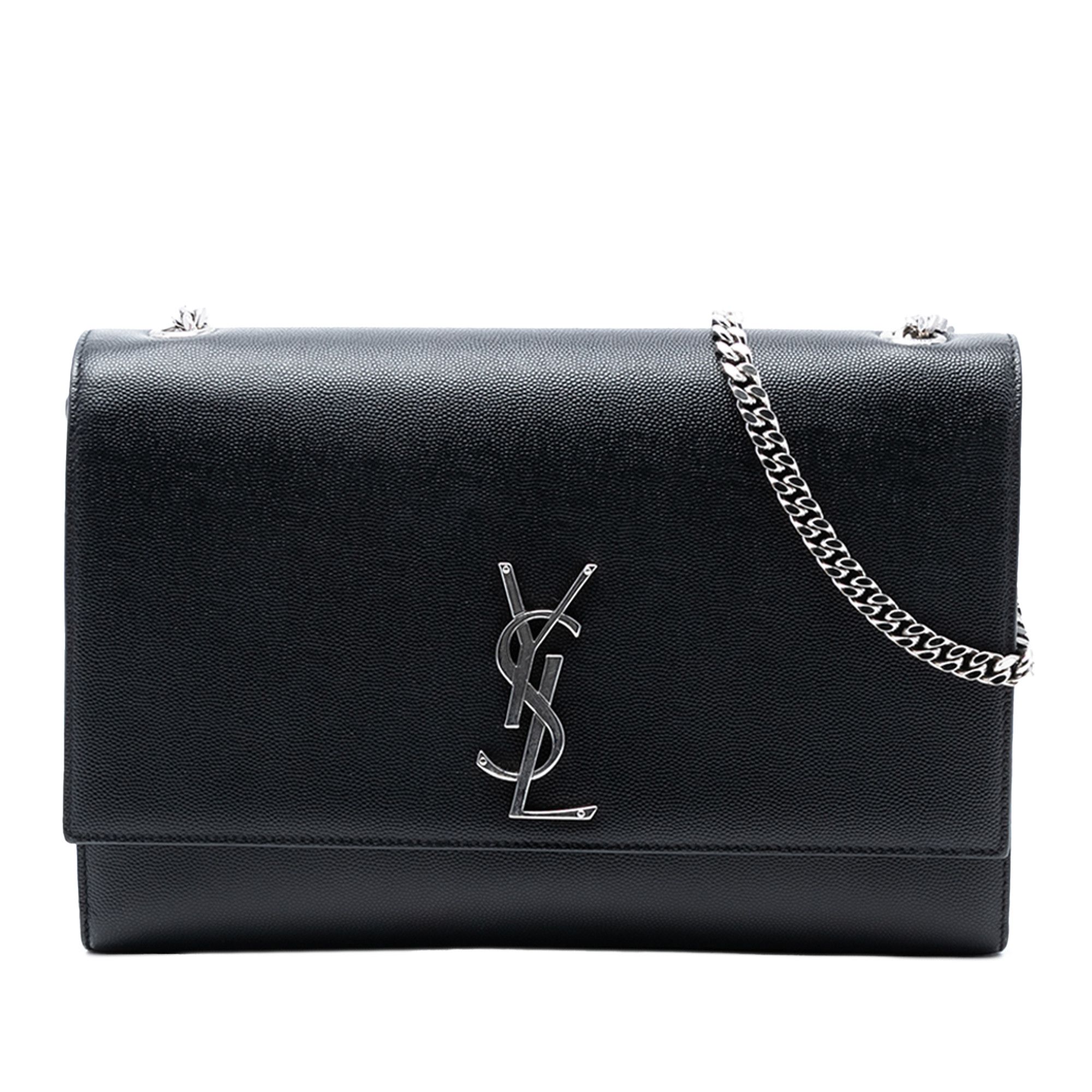 Yves Saint Laurent Yves Saint Laurent Medium Grain De Poudre Leather Monogram Kate Crossbody Size ONE SIZE - 1 Thumbnail