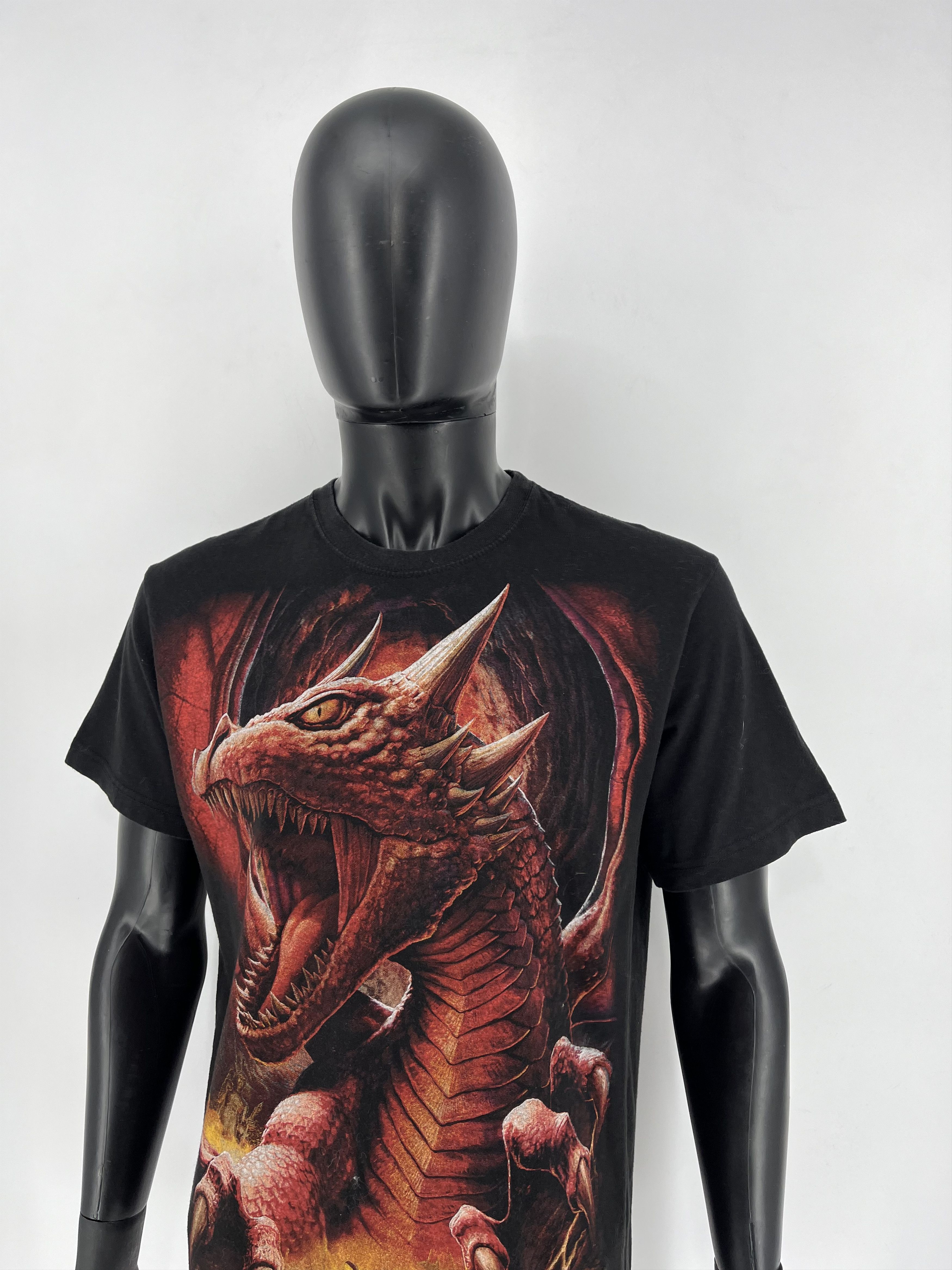 Band Tees Vintage Y2K Spiral Dragon Double sided Shirt All Over Print Size US L / EU 52-54 / 3 - 5 Thumbnail