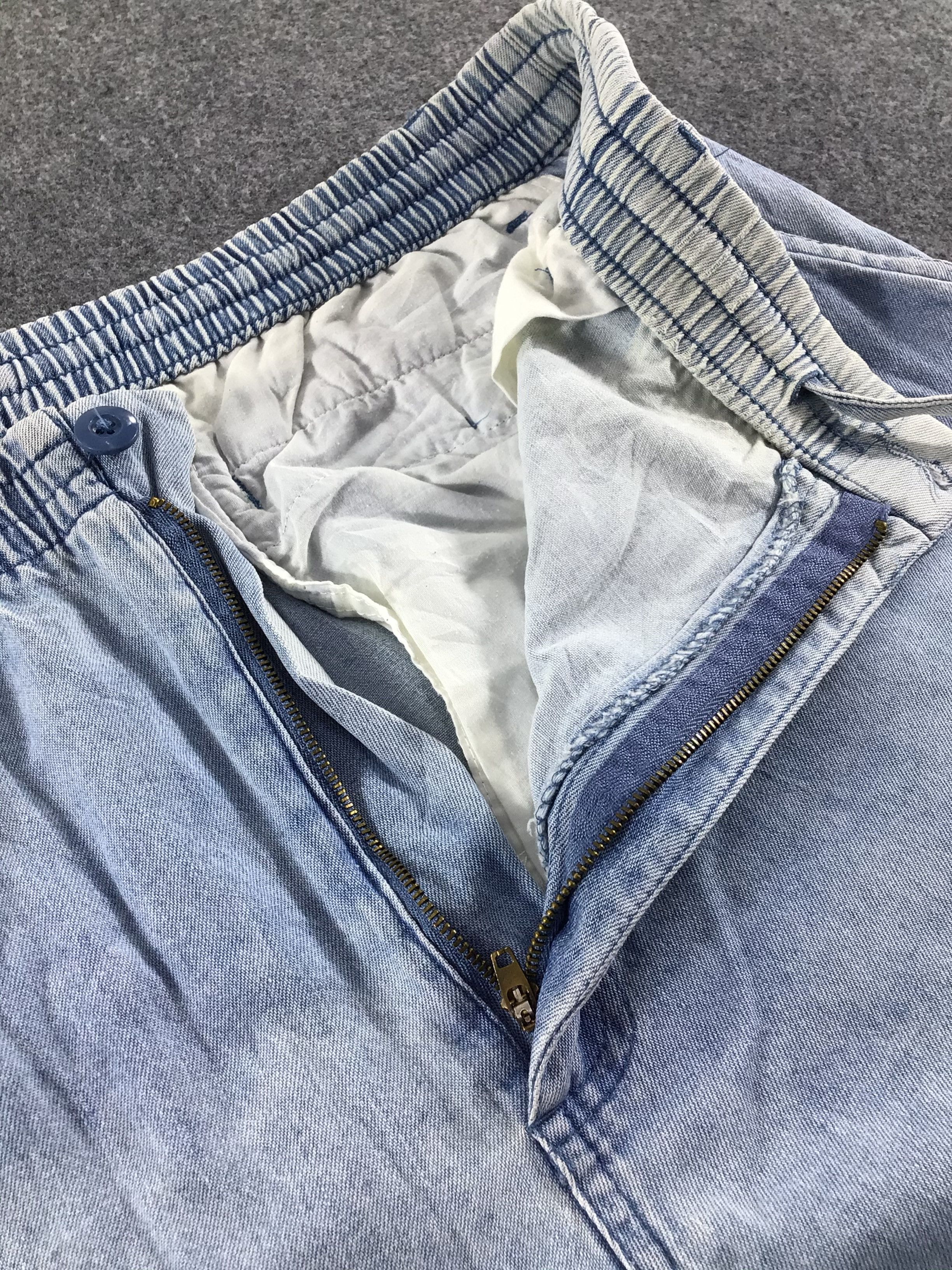 Japanese Brand Light Wash Denim Multipocket Cargo Pant -J270 Size US 35 - 5 Thumbnail