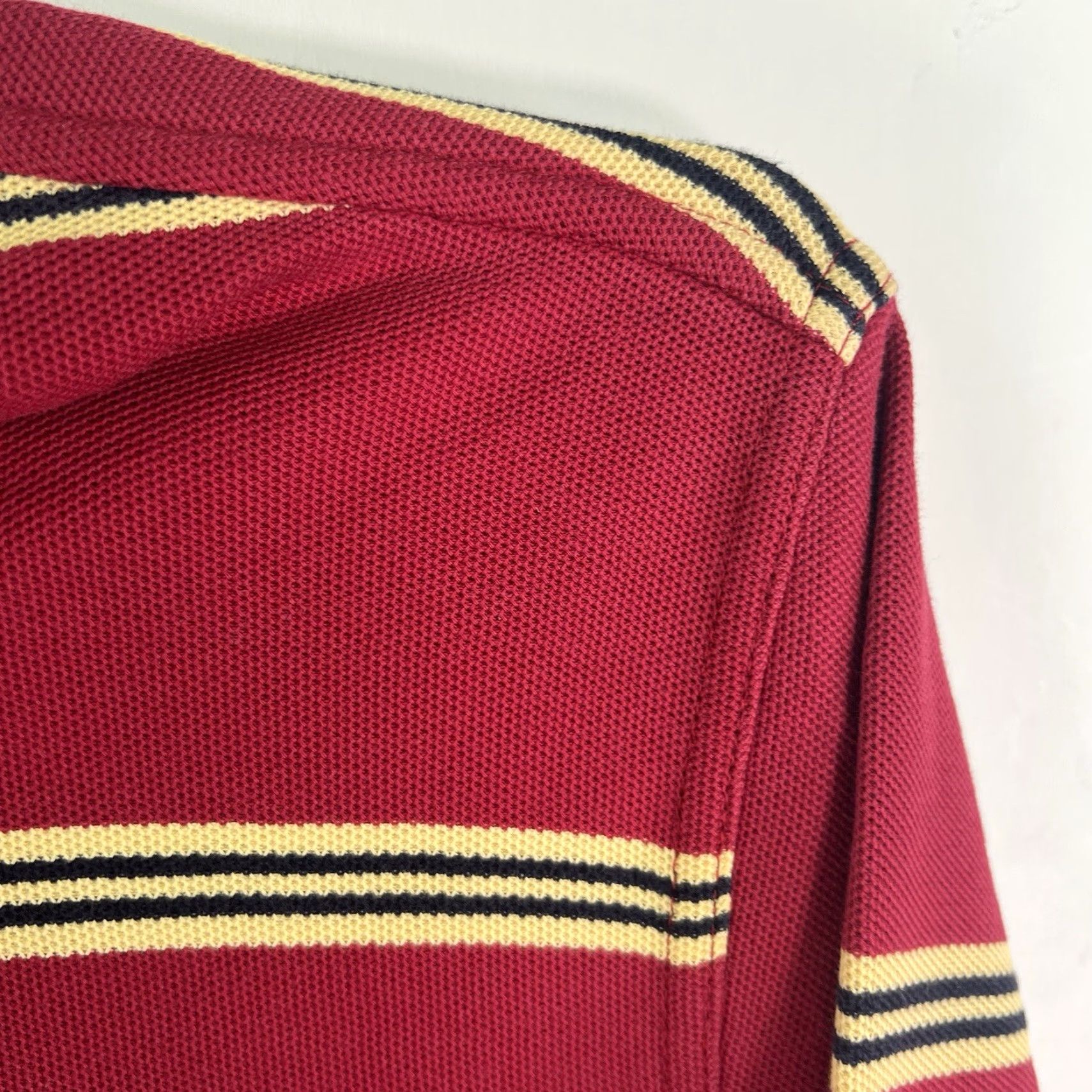 Brooks Brothers Brooks Brothers Performance Striped Polo Shirt Mens XL Red Classic Preppy Size US XL / EU 56 / 4 - 2 Thumbnail
