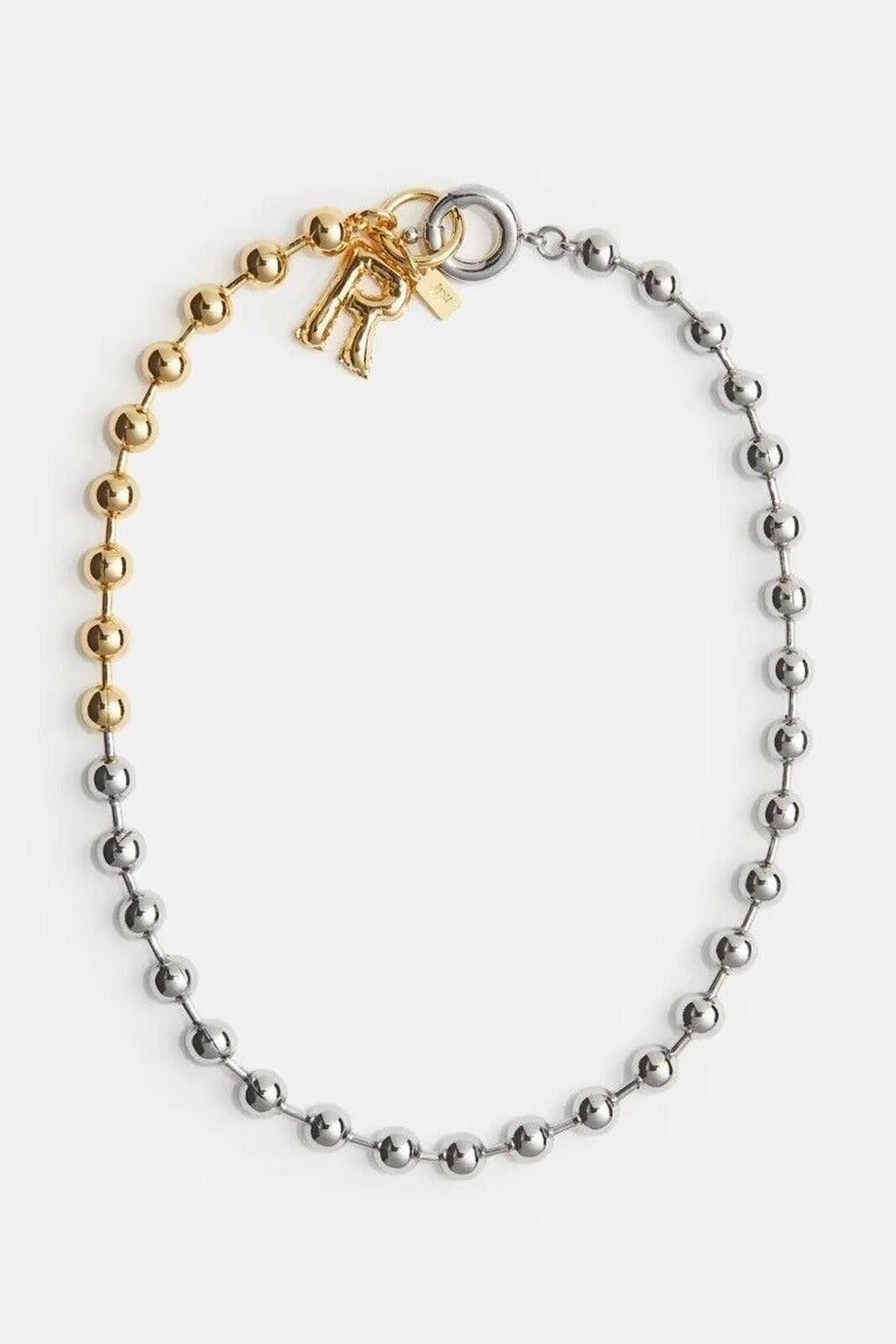 rokh new H&M HM X h m Rokh Hwang ball chain necklace silver gold Size ONE SIZE - 1 Preview