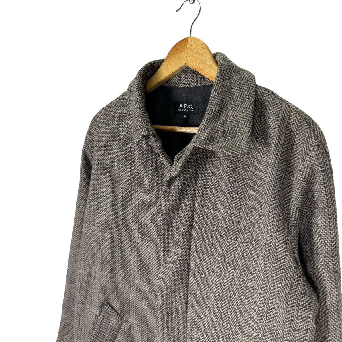 A.P.C. 🌟A.P.C RUE PARIS PETE HERRINGBONE LONG COAT JACKET Size US M / EU 48-50 / 2 - 4 Thumbnail