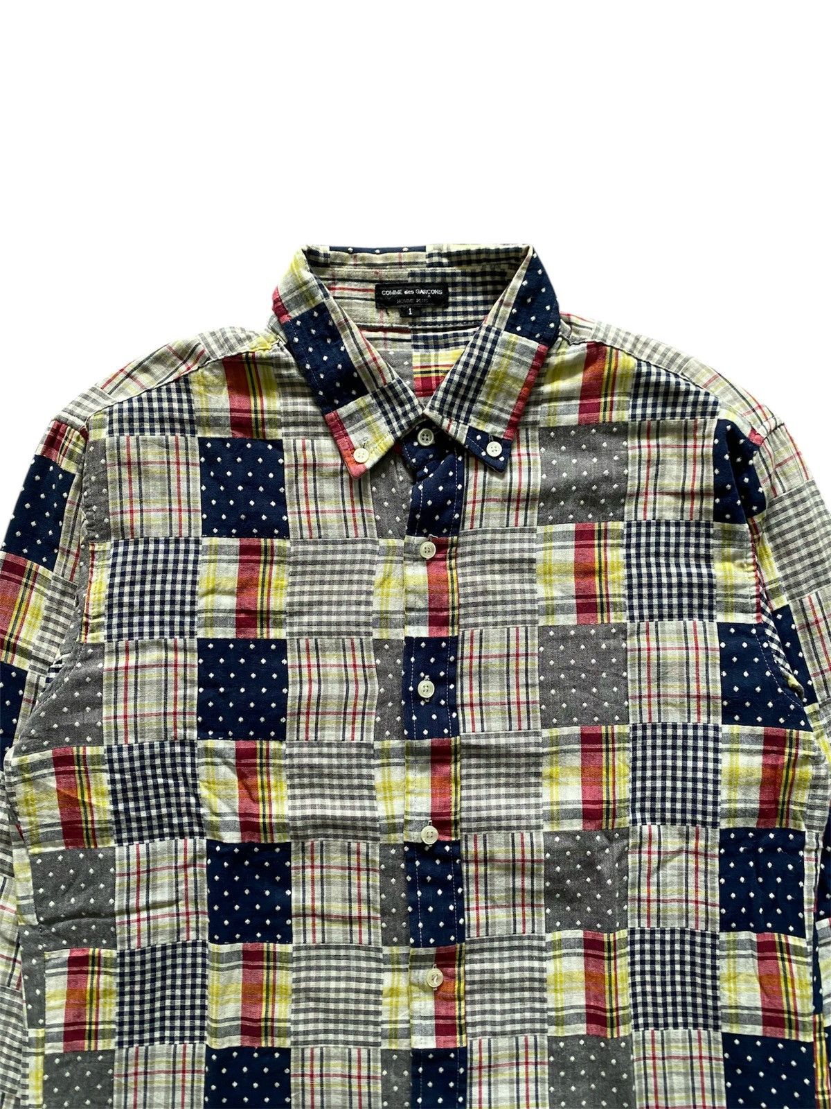 Comme des Garcons Vintage Comme des Garcons button homme plus patchwork shirt Size US M / EU 48-50 / 2 - 4 Thumbnail