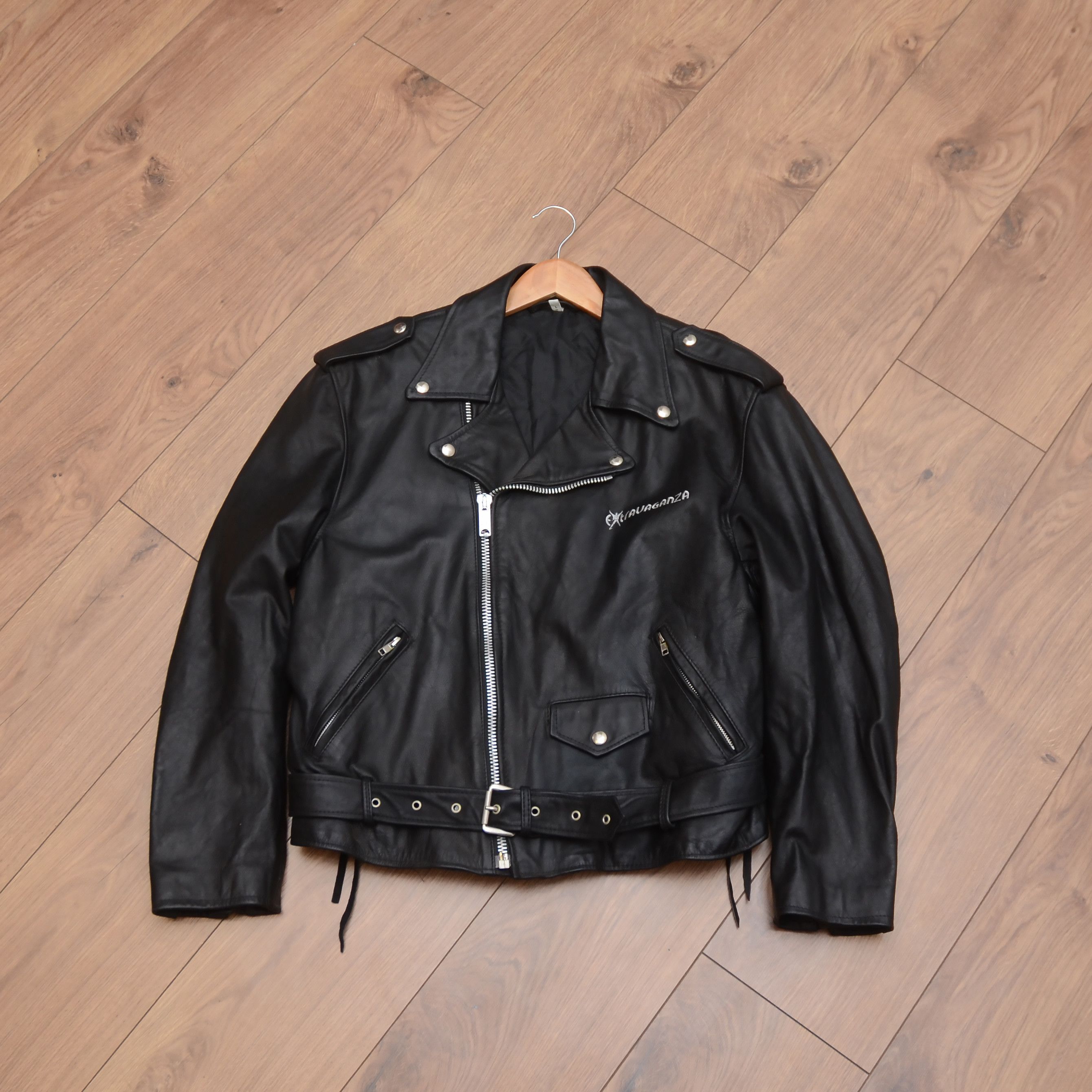 Vintage VINTAGE Made in France BLACK MOTORCYCLE LEATHER BIKER JACKET Size US M / EU 48-50 / 2 - 6 Thumbnail