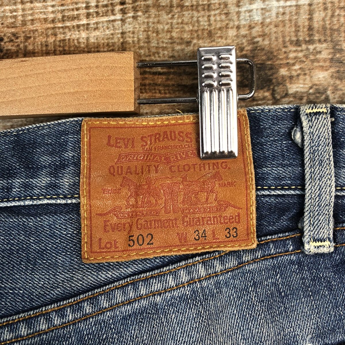 Levi's DL Levis 502 selvedge Blue Denim Pants #C128 Size US 34 / EU 50 - 16 Thumbnail
