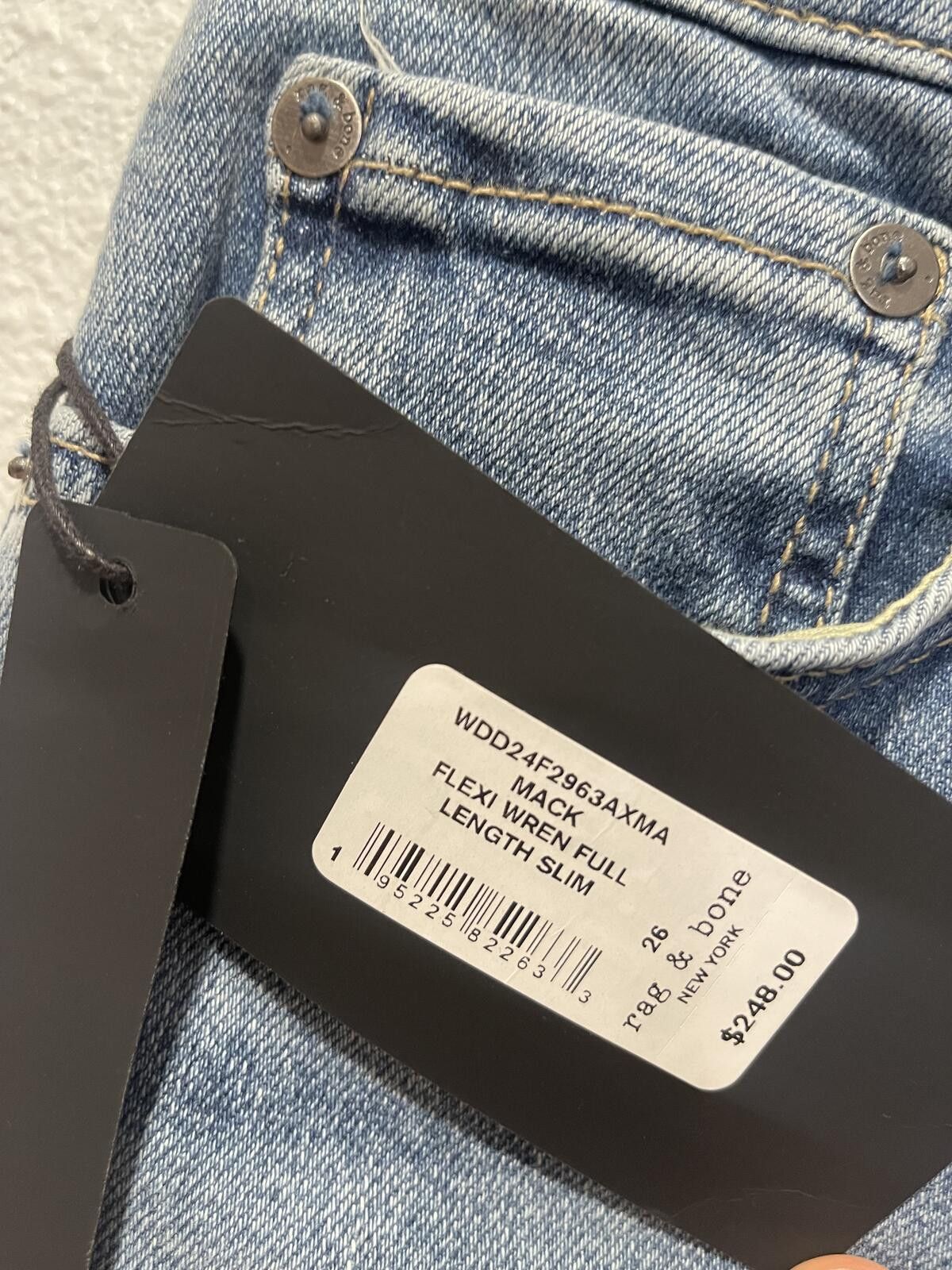 Rag & Bone rag & bone High-Rise Slim Jeans Light Blue Denim Size 28" / US 6 / IT 42 - 4 Thumbnail