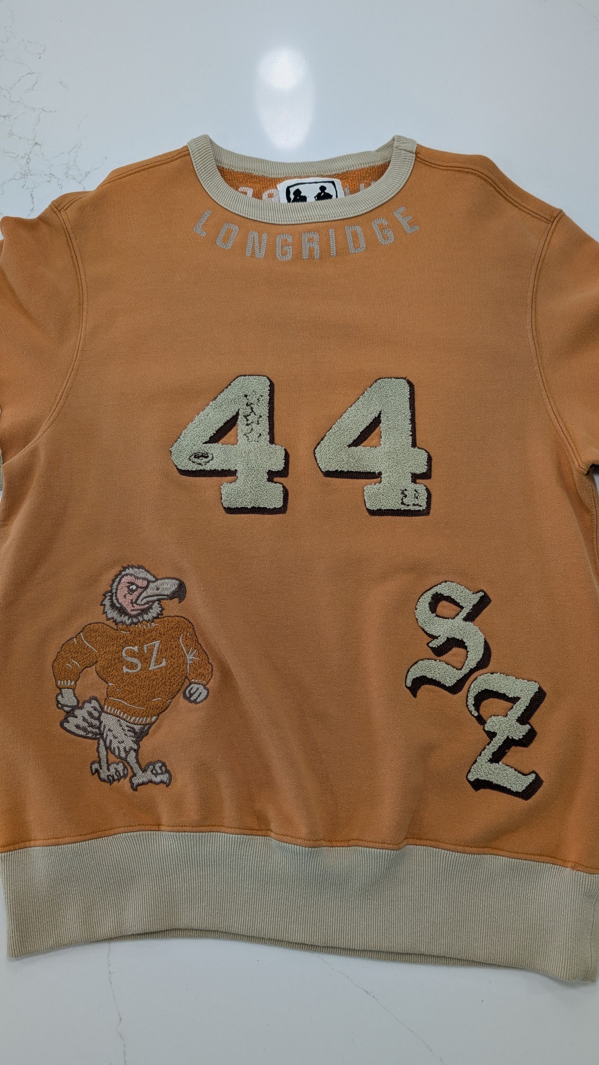 Samuel Zelig SAMUEL ZELIG Varsity Crewneck - Vintage Orange - Made in USA Size US S / EU 44-46 / 1 - 1 Thumbnail