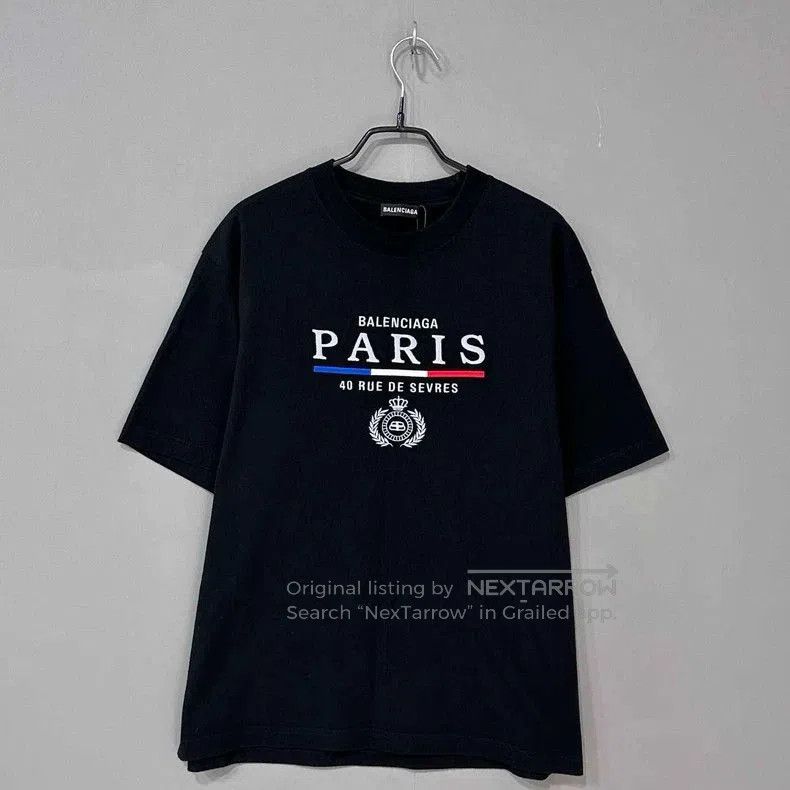 Balenciaga Balenciaga Paris Wheat Embroidery Tee. Size US S / EU 44-46 / 1 - 1 Thumbnail