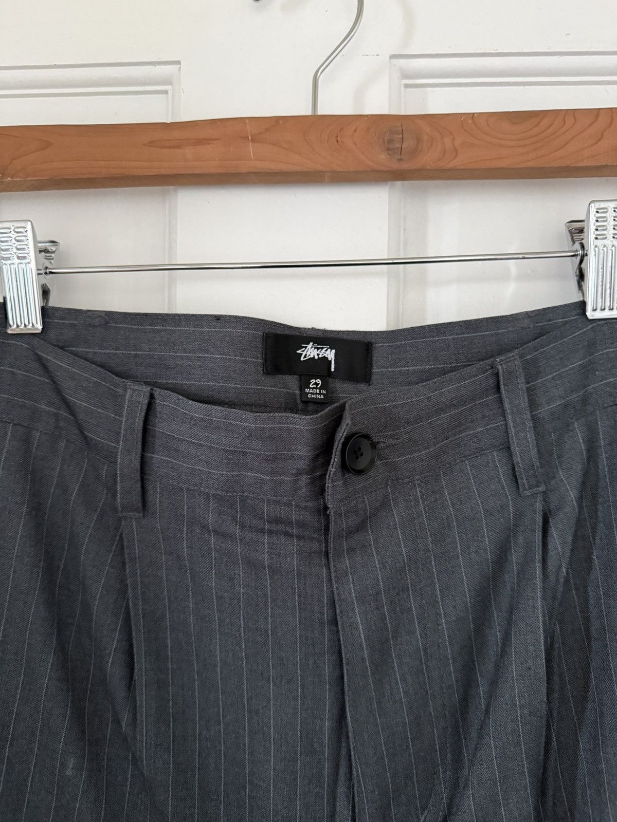 Stussy Stussy Striped Volume Pleated Trousers Size US 29 - 2 Thumbnail