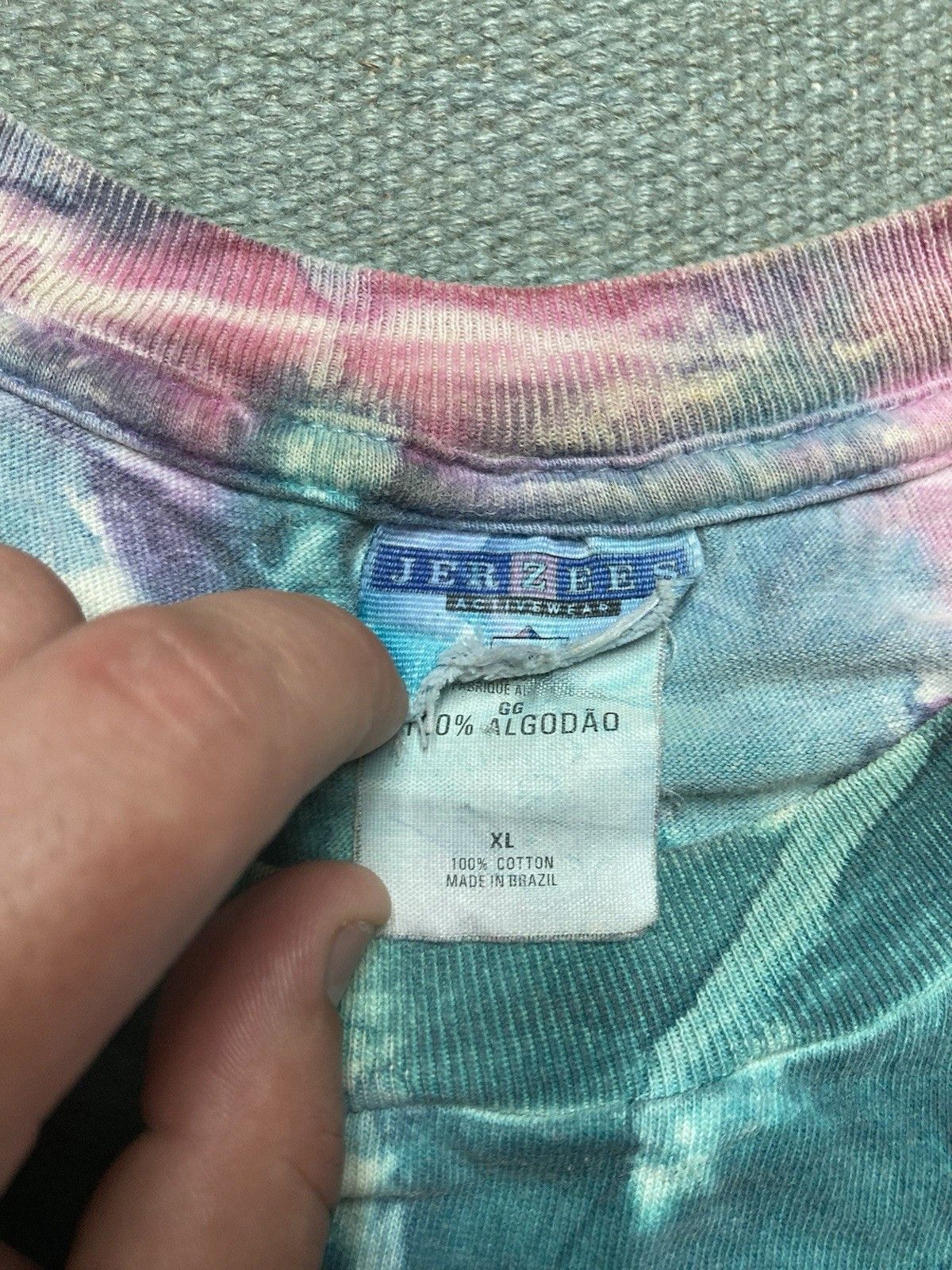 Vintage 90s t shirt tie dye spiral hippie cotton Jerzees mens XL Size US XL / EU 56 / 4 - 6 Thumbnail