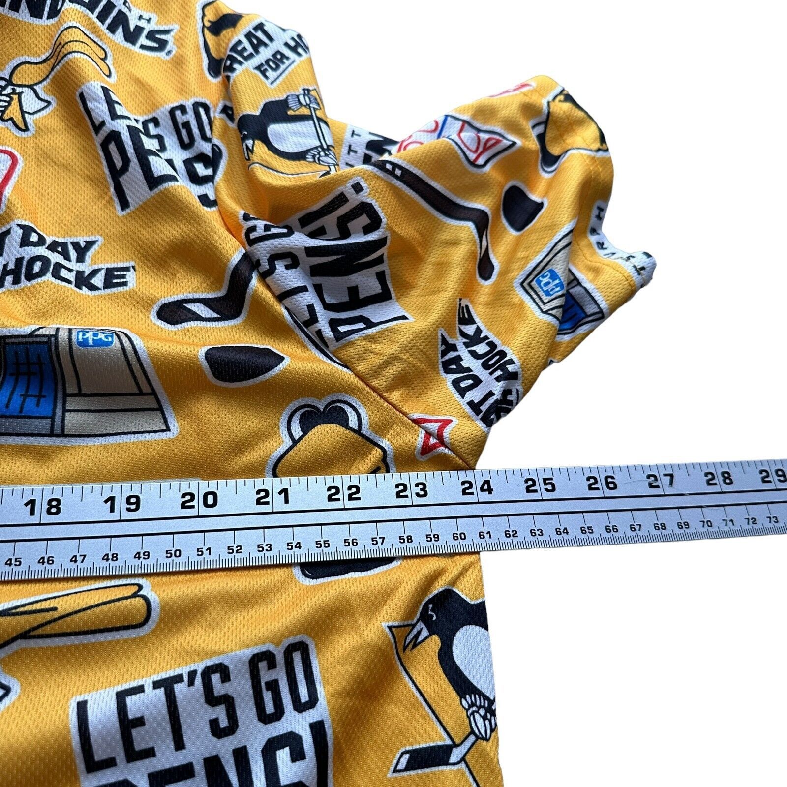 NHL Pittsburgh Penguins Hawaiian Shirt Men XL Yellow NHL Hockey Size US XL / EU 56 / 4 - 7 Thumbnail