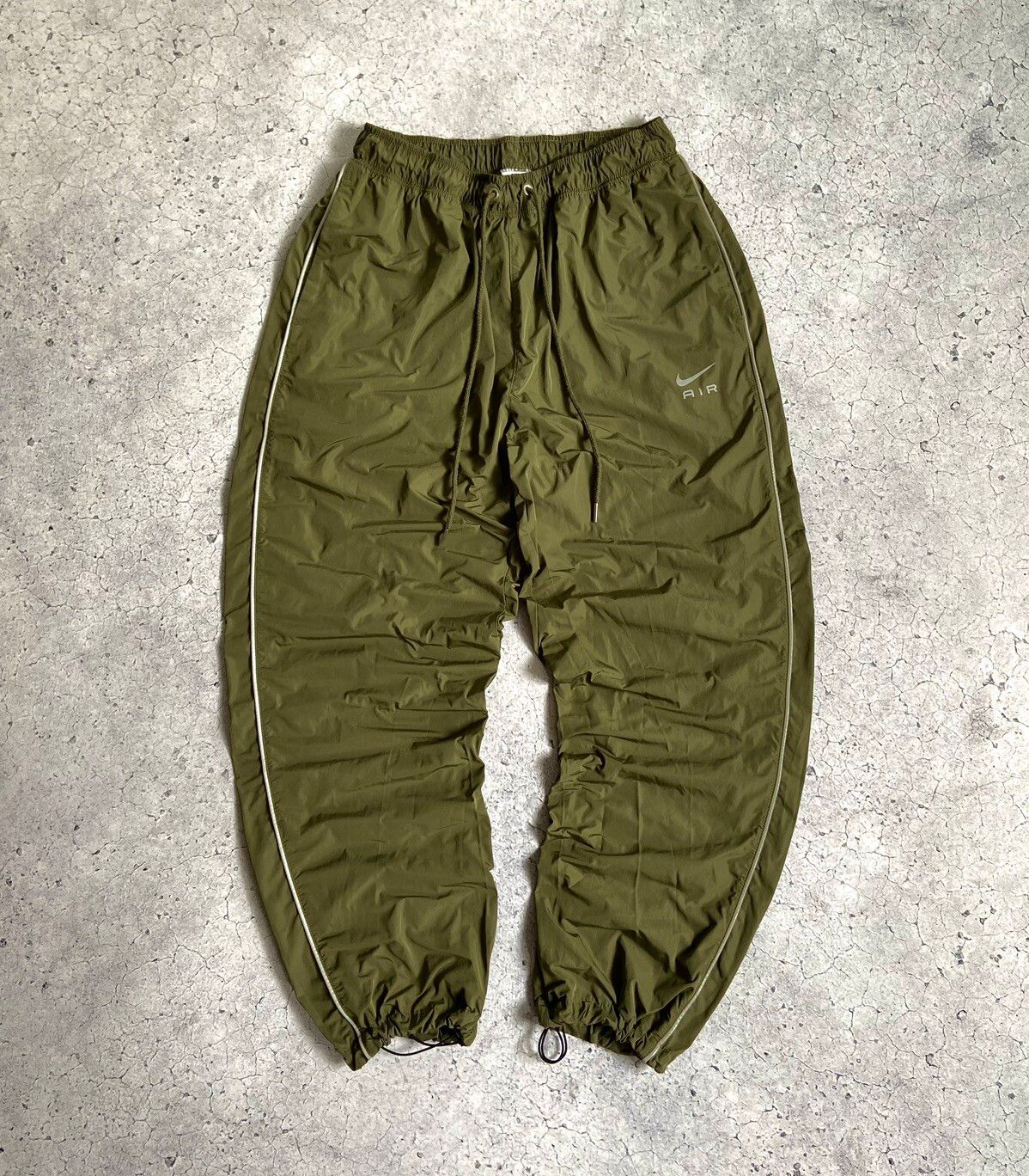 Pre-owned Nike X Vintage Nike Track Vintage Drill Pants Y2k Baggy Gorpcore Joggers In Green