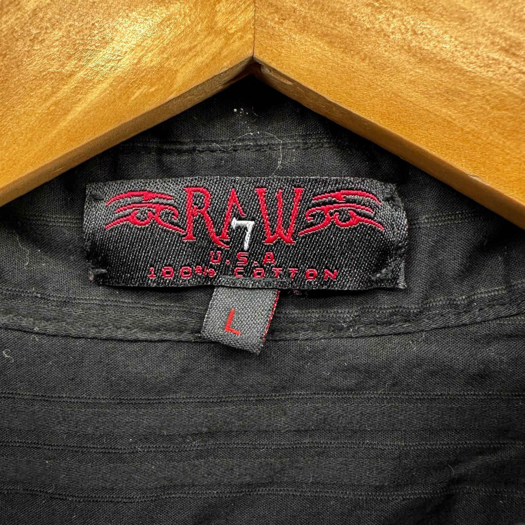 Vintage RAW 7 Button-Up Long Sleeve Womens Large Embroidered Skull Shirt Black USA Size L / US 10 / IT 46 - 3 Thumbnail