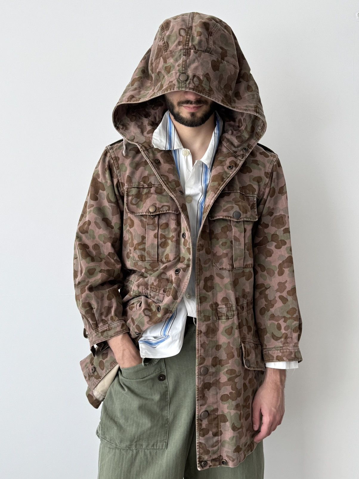 Vintage 1959 Dated Austrian Army ‘KAZ58’ Pea Dot Camo Parka Jacket Size US M / EU 48-50 / 2 - 1 Thumbnail