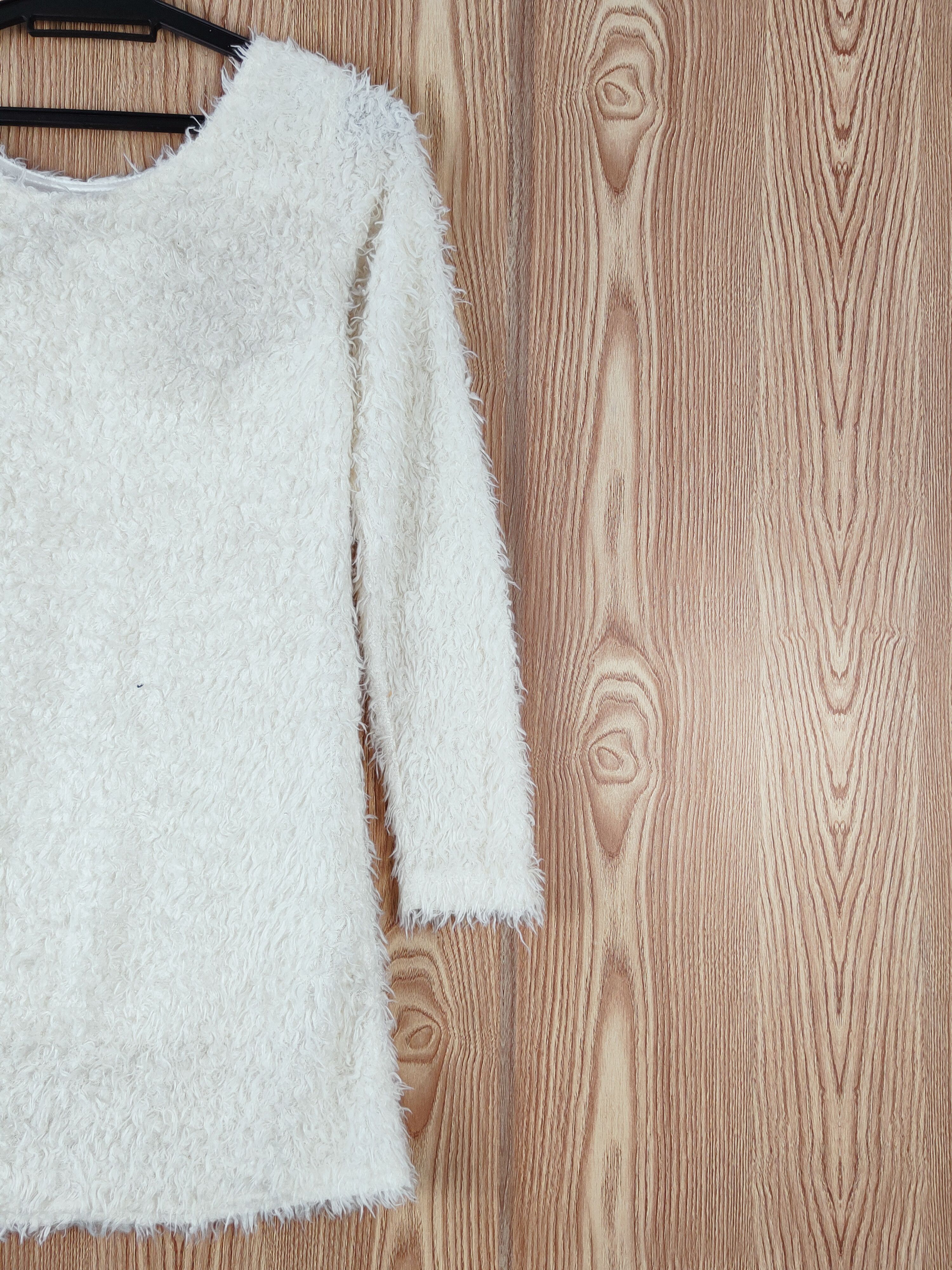 Japanese Brand × Vintage Japanese Brand Ivory Fur Mohair Faded Knitwear Size S / US 4 / IT 40 - 5 Thumbnail