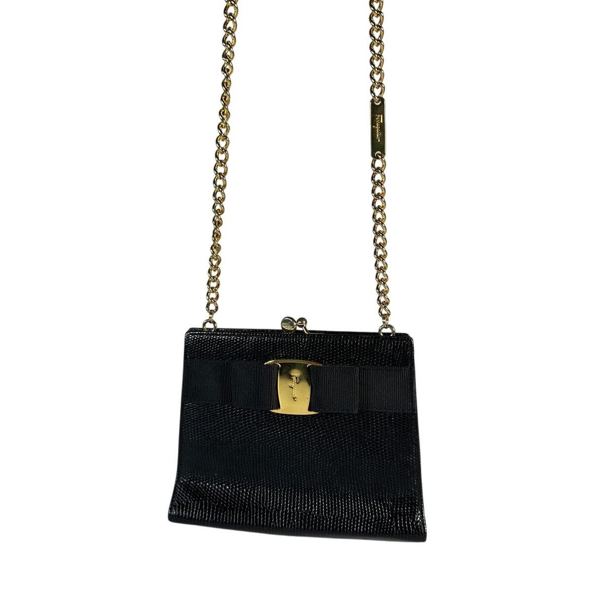 Salvatore Ferragamo SALVATORE FERRAGAMO Vara Bow Kiss Lock Chain Shoulder Bag Size ONE SIZE - 4 Thumbnail