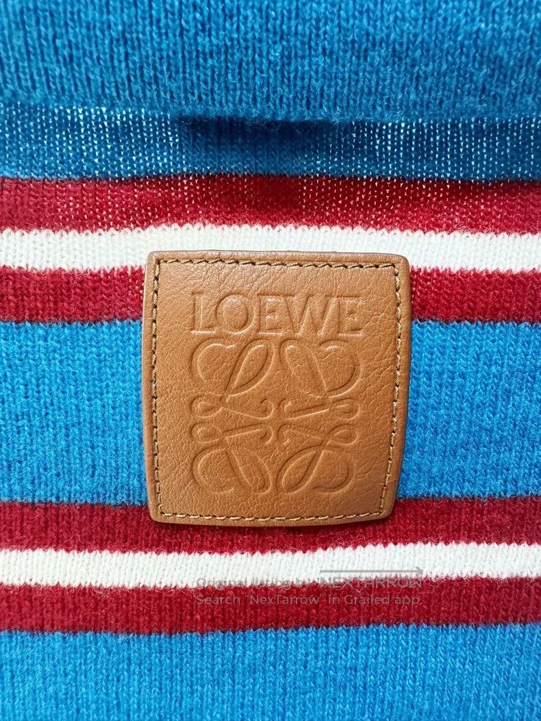 Loewe Loewe 23 Spring/Summer, blue striped leather logo polo kni Size XS / US 0-2 / IT 36-38 - 3 Thumbnail