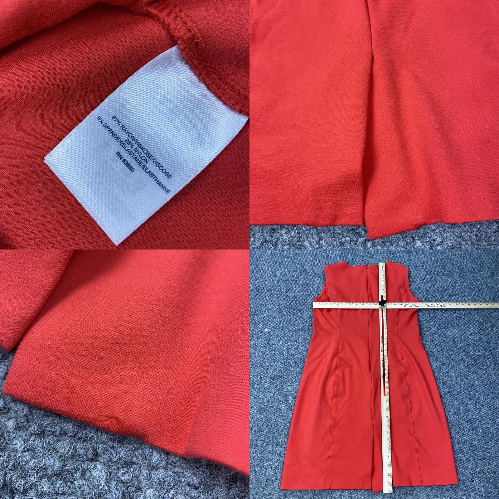 Lands' End Lands' End Dress Womens 12 Red Ponte Knit Sheath Sleeveless Scoop Neck Pockets Size XL / US 12-14 / IT 48-50 - 8 Thumbnail