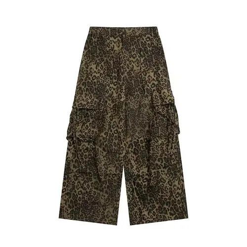 Designer Ichiko x Ayase Leopard Print High Street Vintage Loose Jeans Size US 33 - 2 Thumbnail