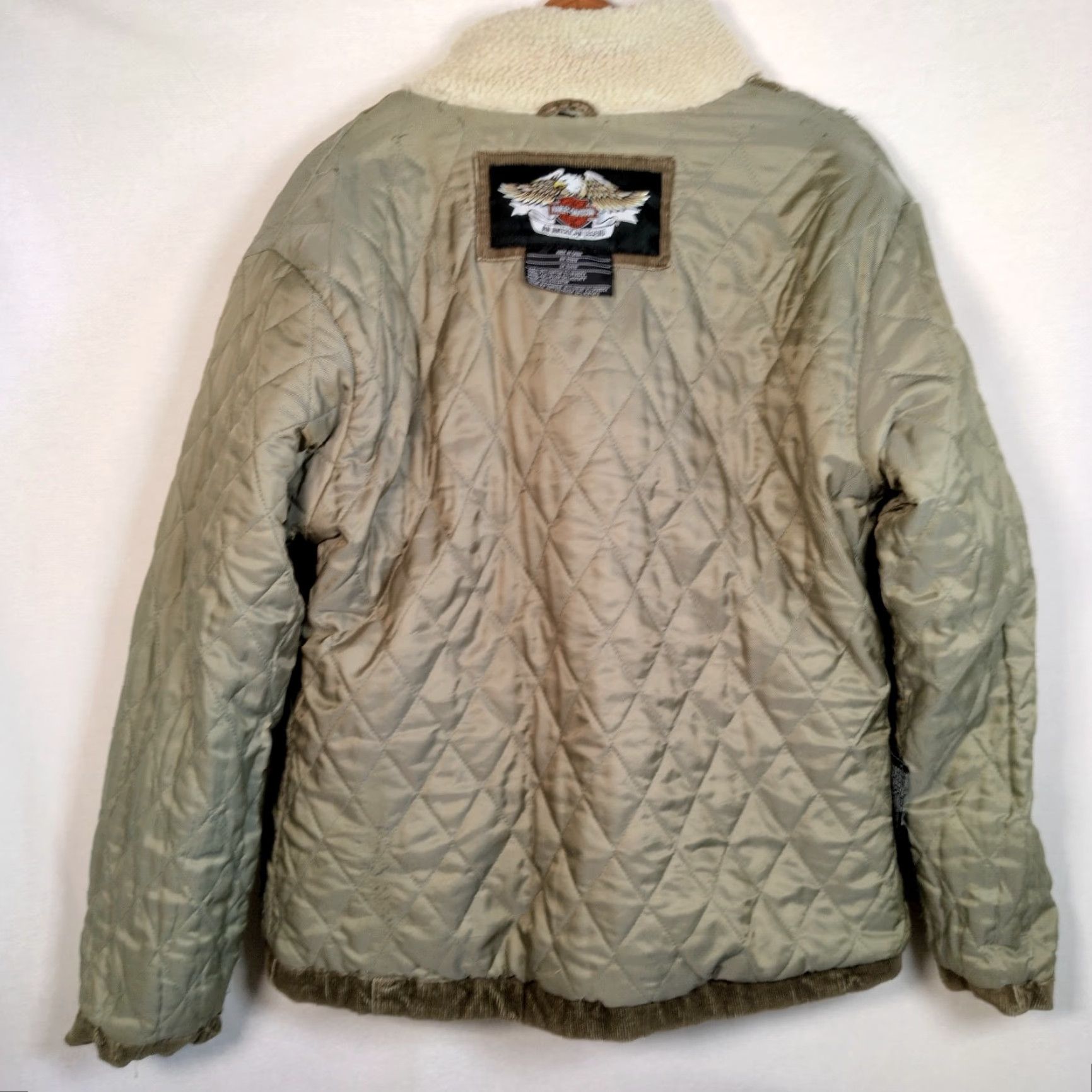 Harley Davidson Vintage Harley-Davidson Jacket Women L XL Corduroy Quilted Biker Motorcycle Size L / US 10 / IT 46 - 3 Thumbnail