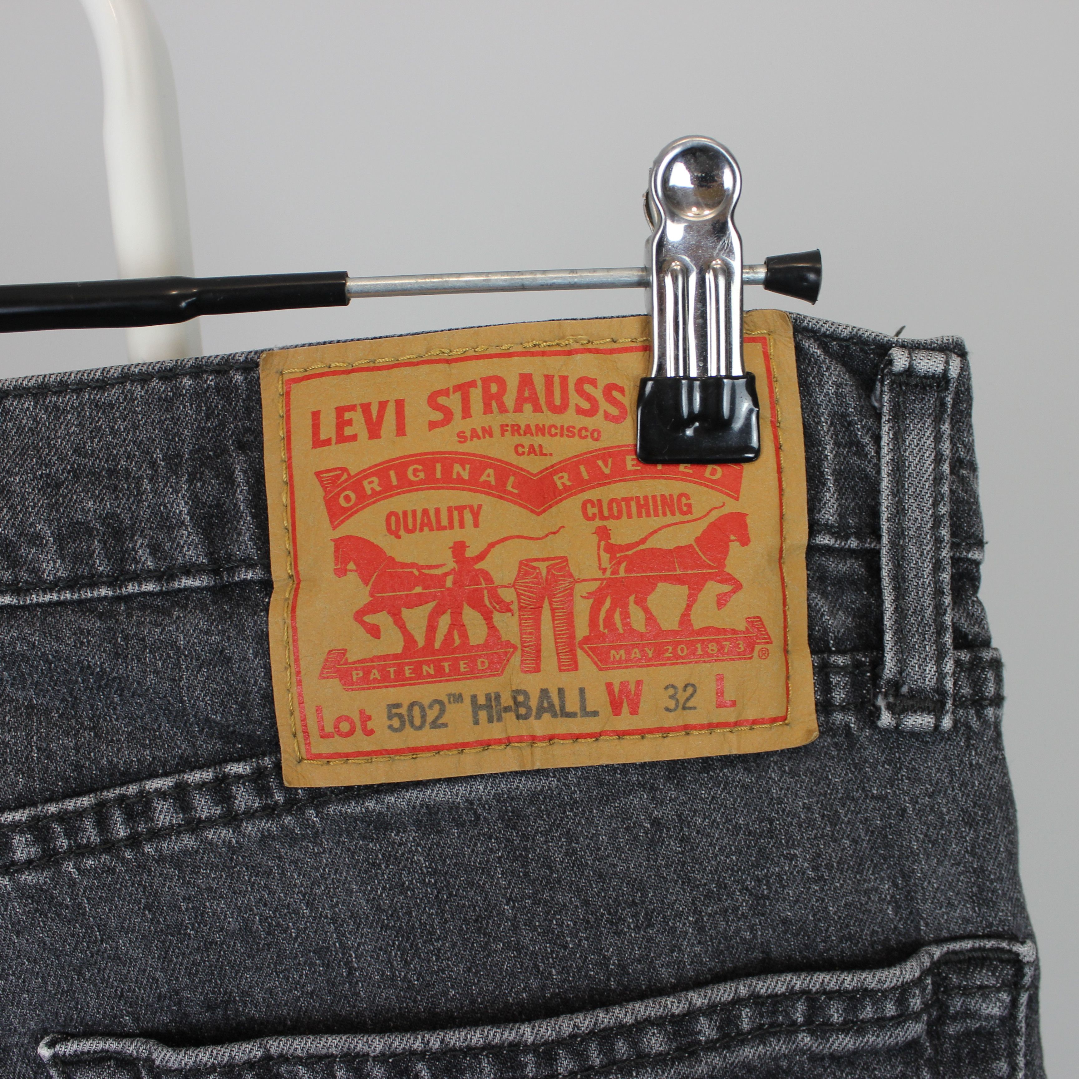 Levi's Levis 502 Hi-Ball denim cotton jeans gray W 32 Size US 32 / EU 48 - 3 Thumbnail