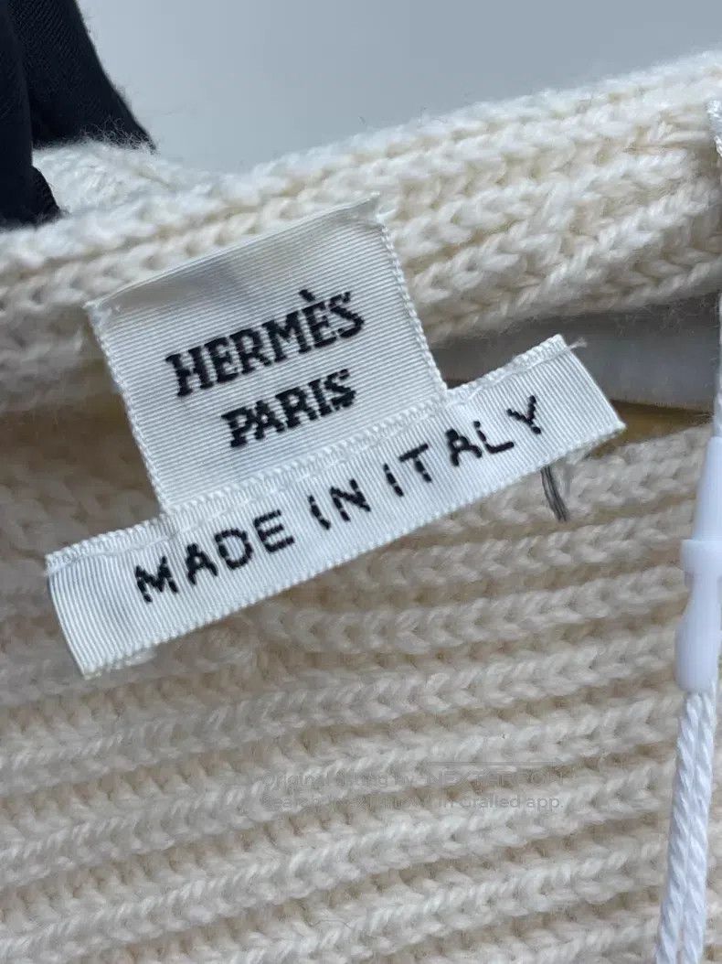 Hermes Hermes Beige Knit Jacquard Short Sleeve Size XXS / US 00 / IT 34 - 6 Thumbnail