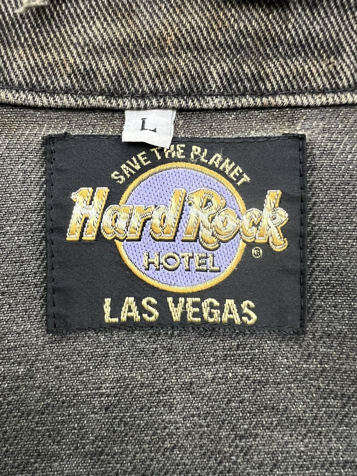 Hard Rock Cafe × Vintage Vintage Hard Rock Cafe Dirty Distressed Denim Jacket Size US L / EU 52-54 / 3 - 10 Thumbnail