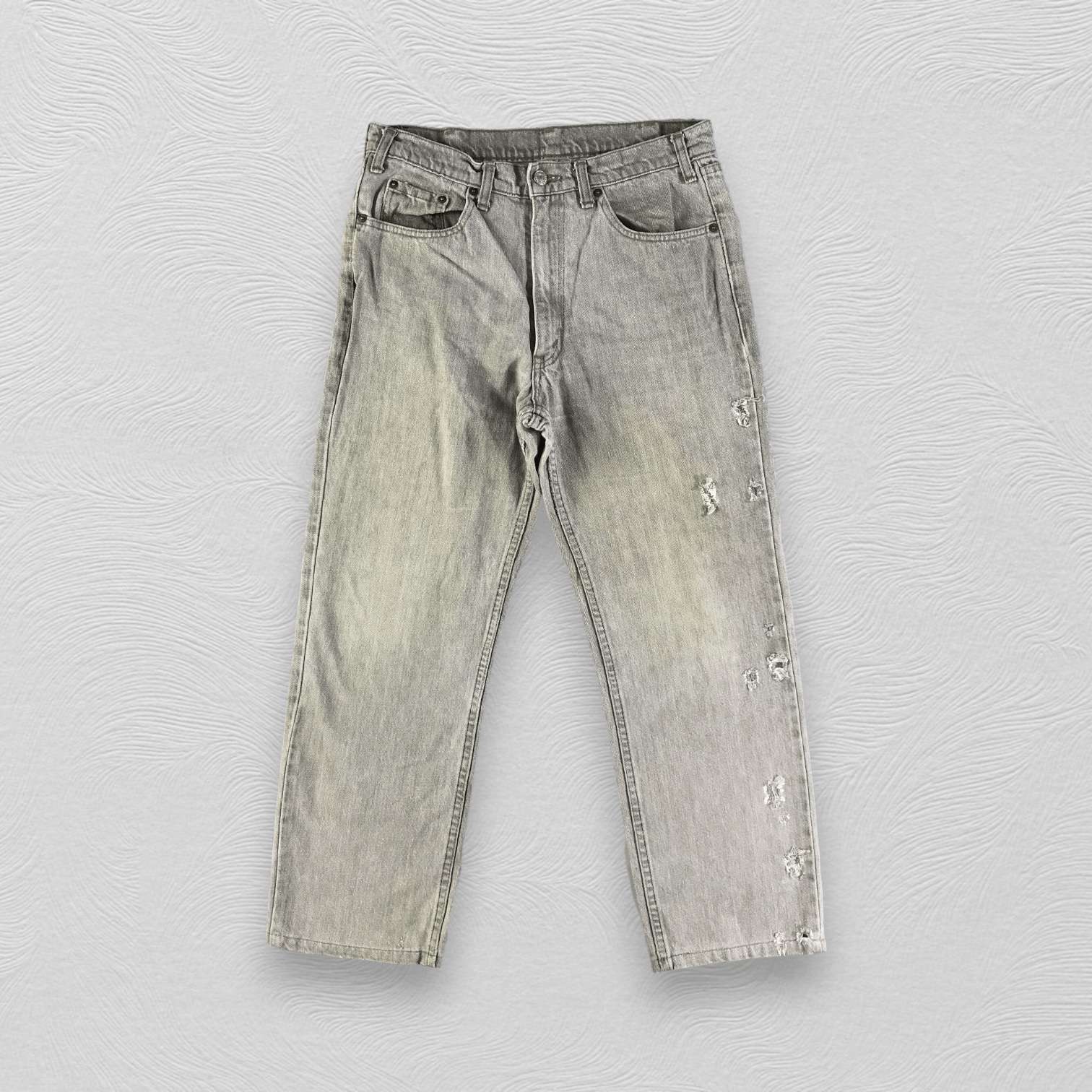Levi's Vintage Levis 503 Jeans Distress Faded Gray Denim KJ2447 Size US 31 - 1 Thumbnail